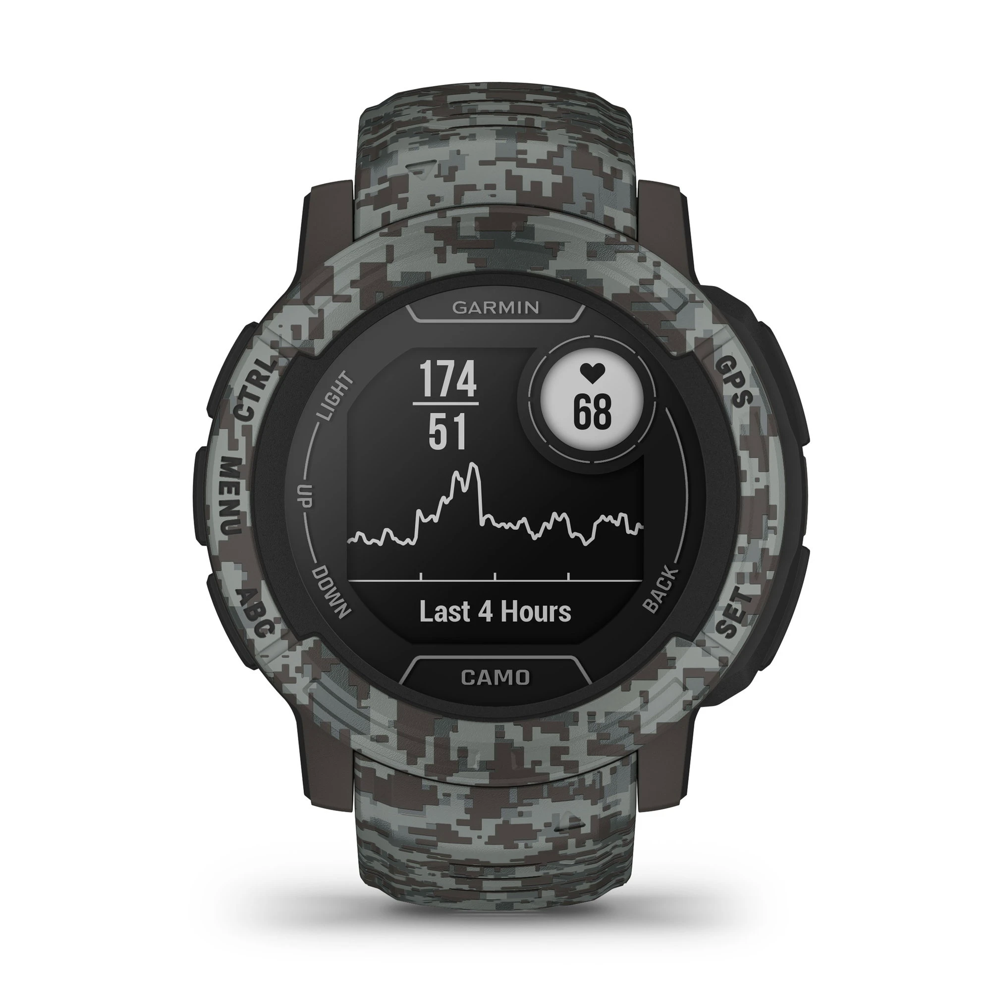 4. Garmin - Instinct 2 smartwatch robust cu GPS - editie Camo - Graphite Camo