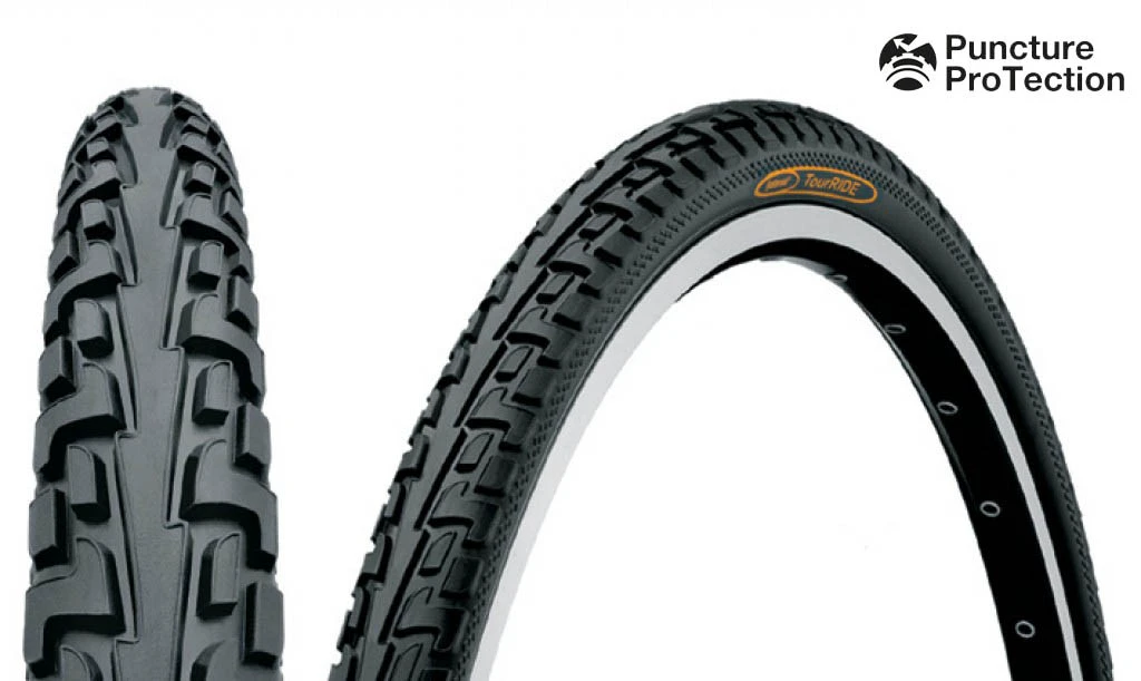 1. Anvelopa Continental Ride Tour Puncture-ProTection 37-622 28*1 3/8*1 5/8 negru/negru