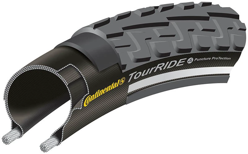 1. Anvelopa Continental Ride Tour Reflex Puncture-ProTection 47-622 (28x1.75) negru