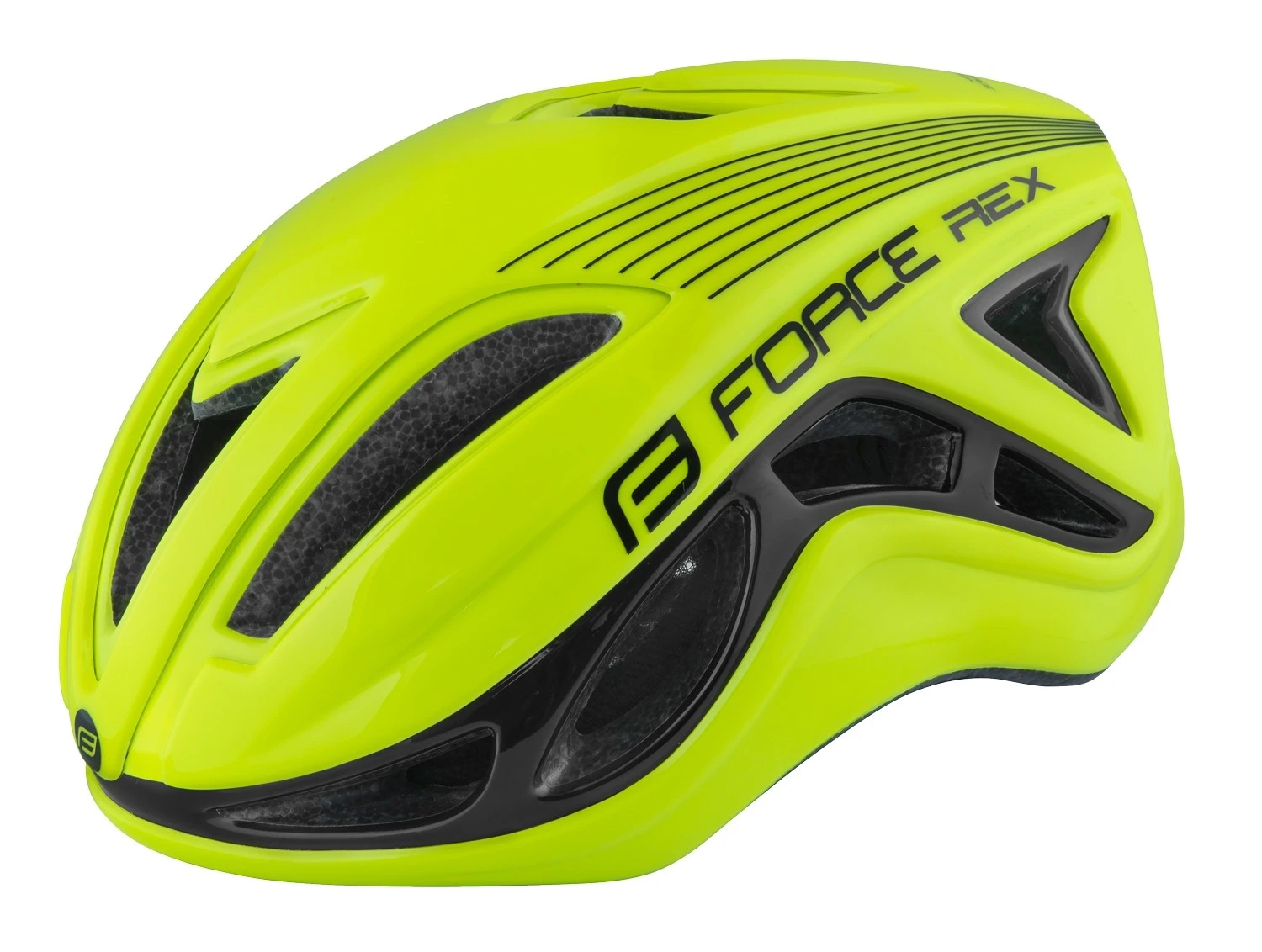 1. Casca Force Rex fluo/negru S-M (56-58 cm)