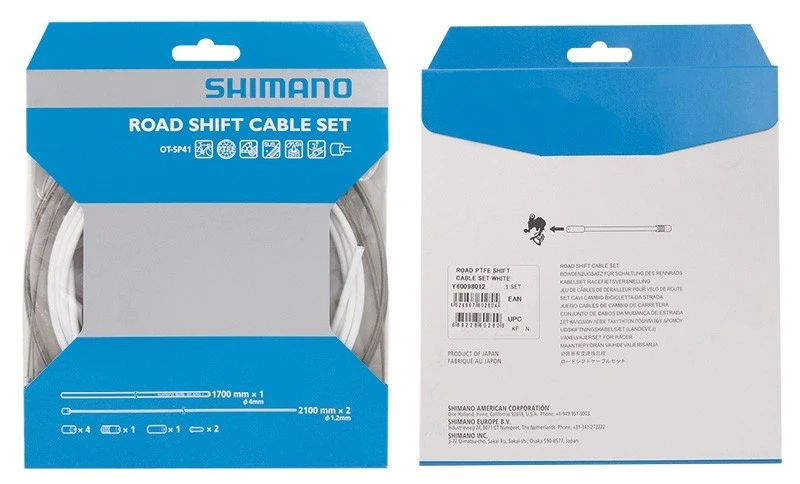 2. Set cabluri si camasi schimbator Shimano DA79 sosea alb