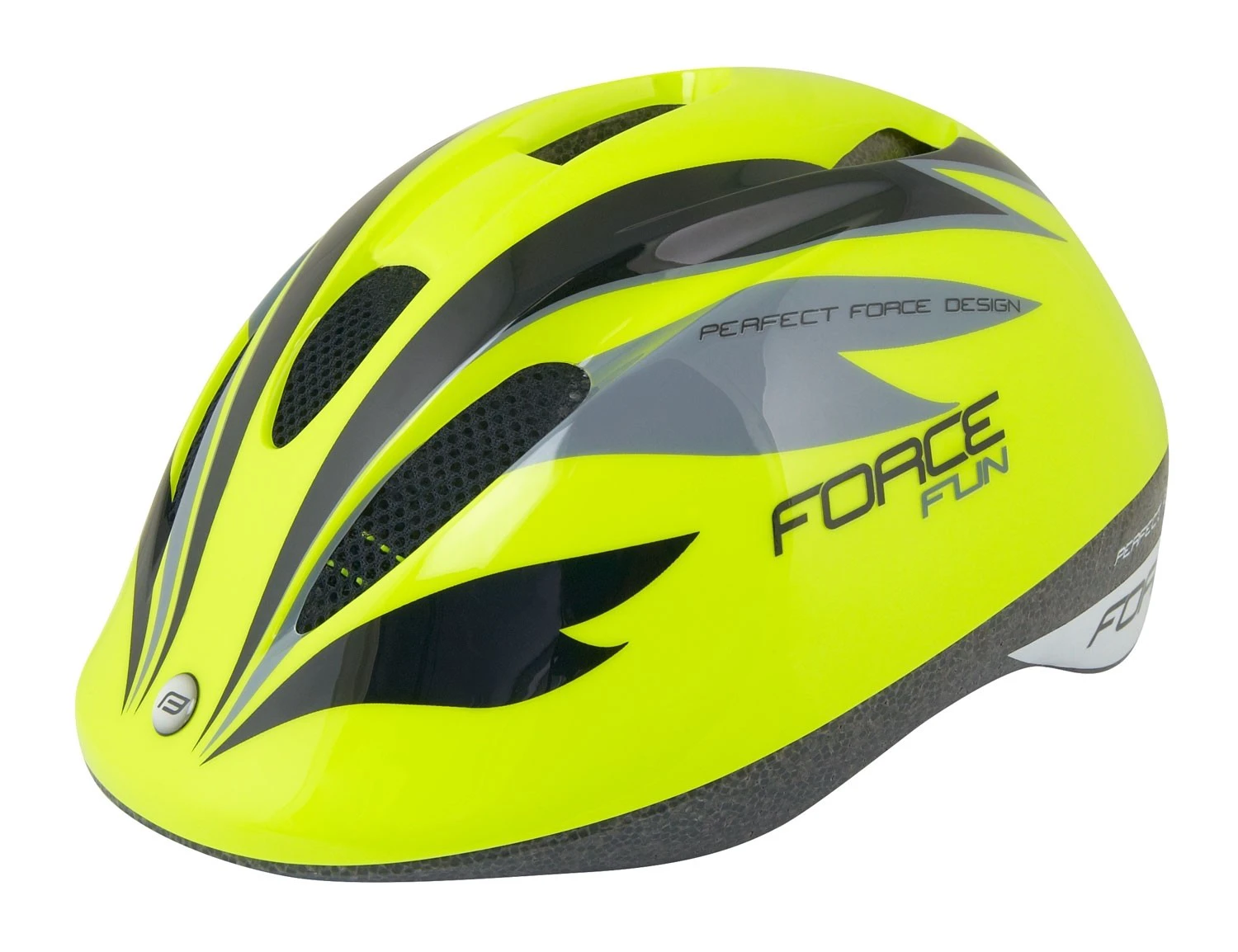 1. Casca Force Fun Stripes Fluo/Negru/Gri S (48-54 cm)