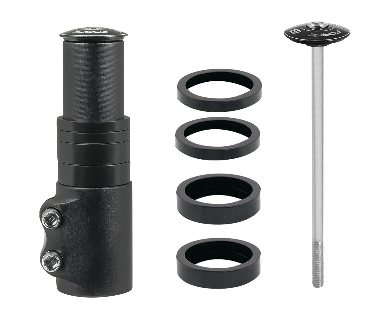 3. Prelungitor gat furca Force F-ECO 1.1/8 aluminiu negru