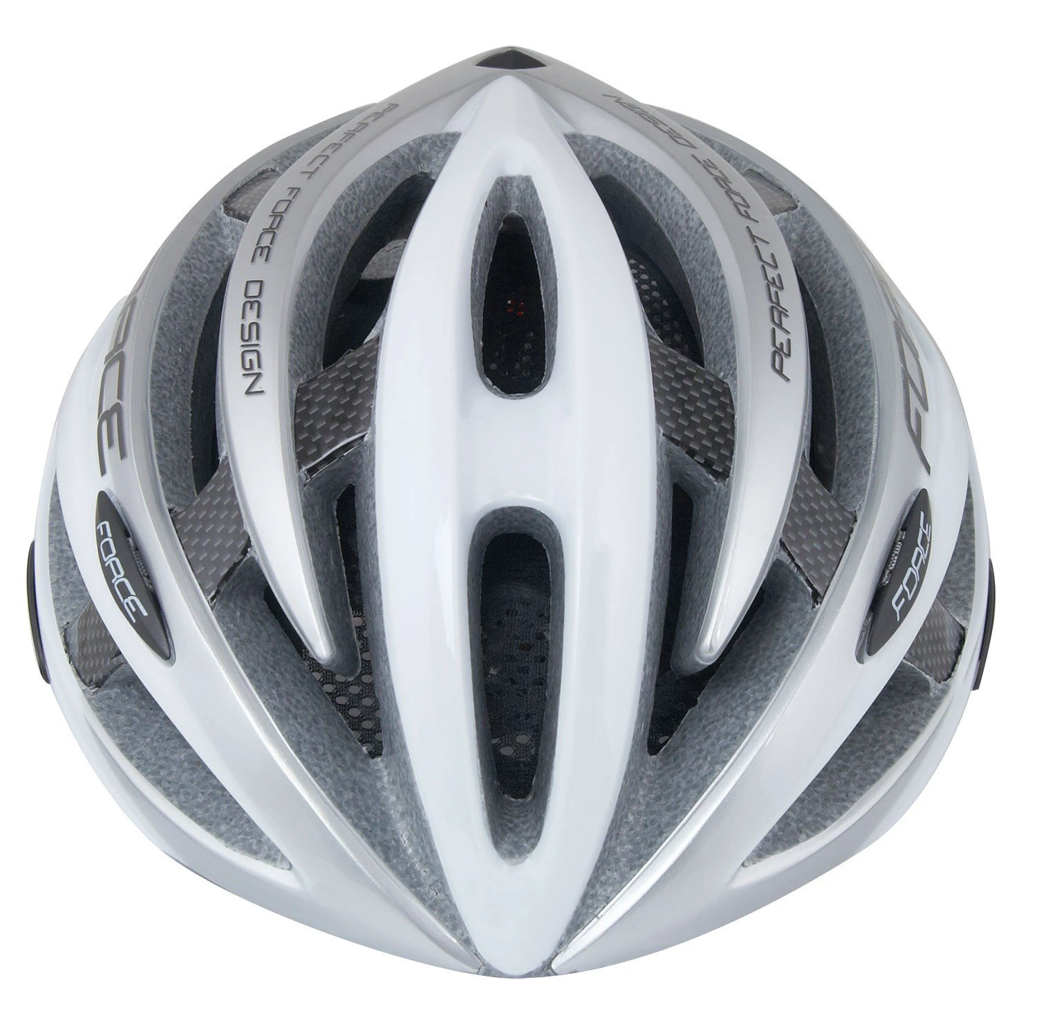 2. Casca FORCE ROAD Alb/gri L-XL (58-63 cm)