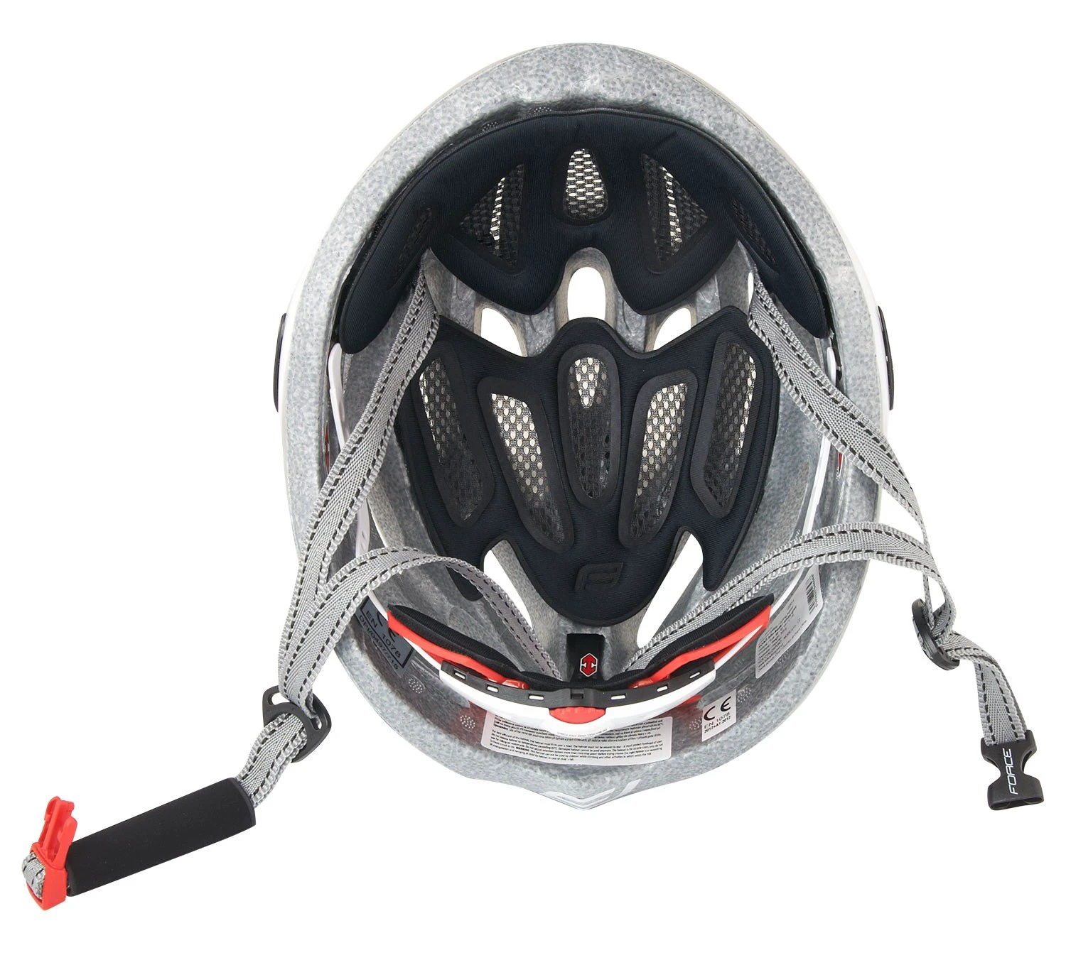 4. Casca FORCE ROAD Alb/gri L-XL (58-63 cm)