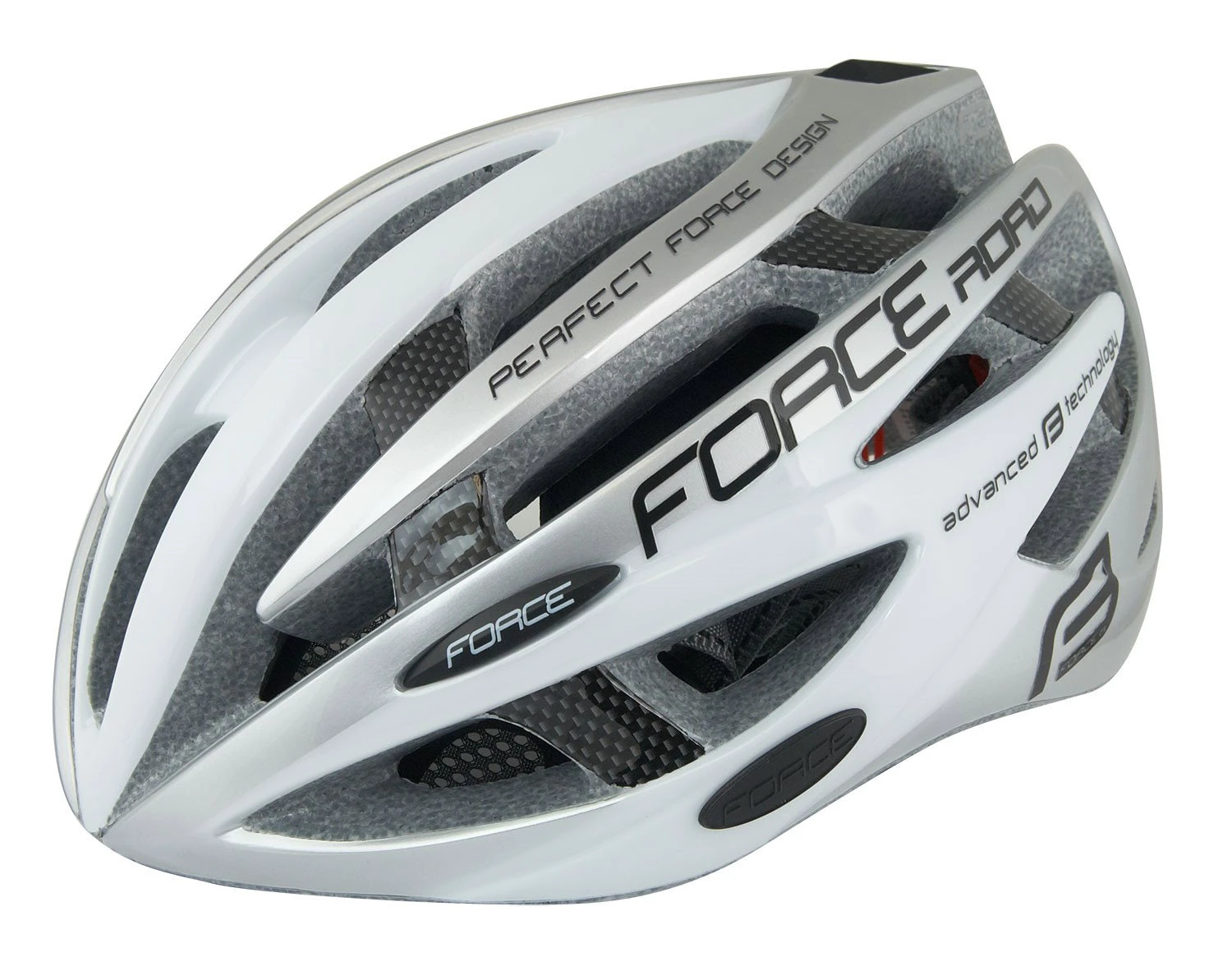 5. Casca FORCE ROAD Alb/gri L-XL (58-63 cm)