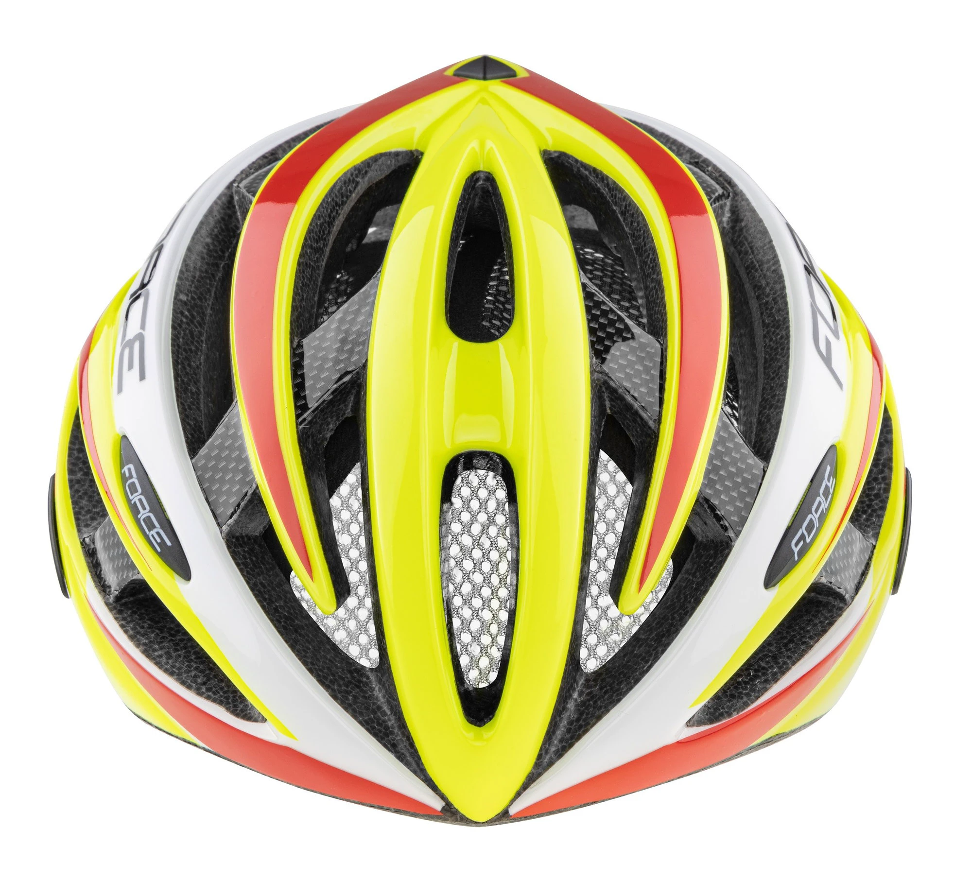 4. Casca Force Road, fluo/alb/rosu S-M (54-58 cm)