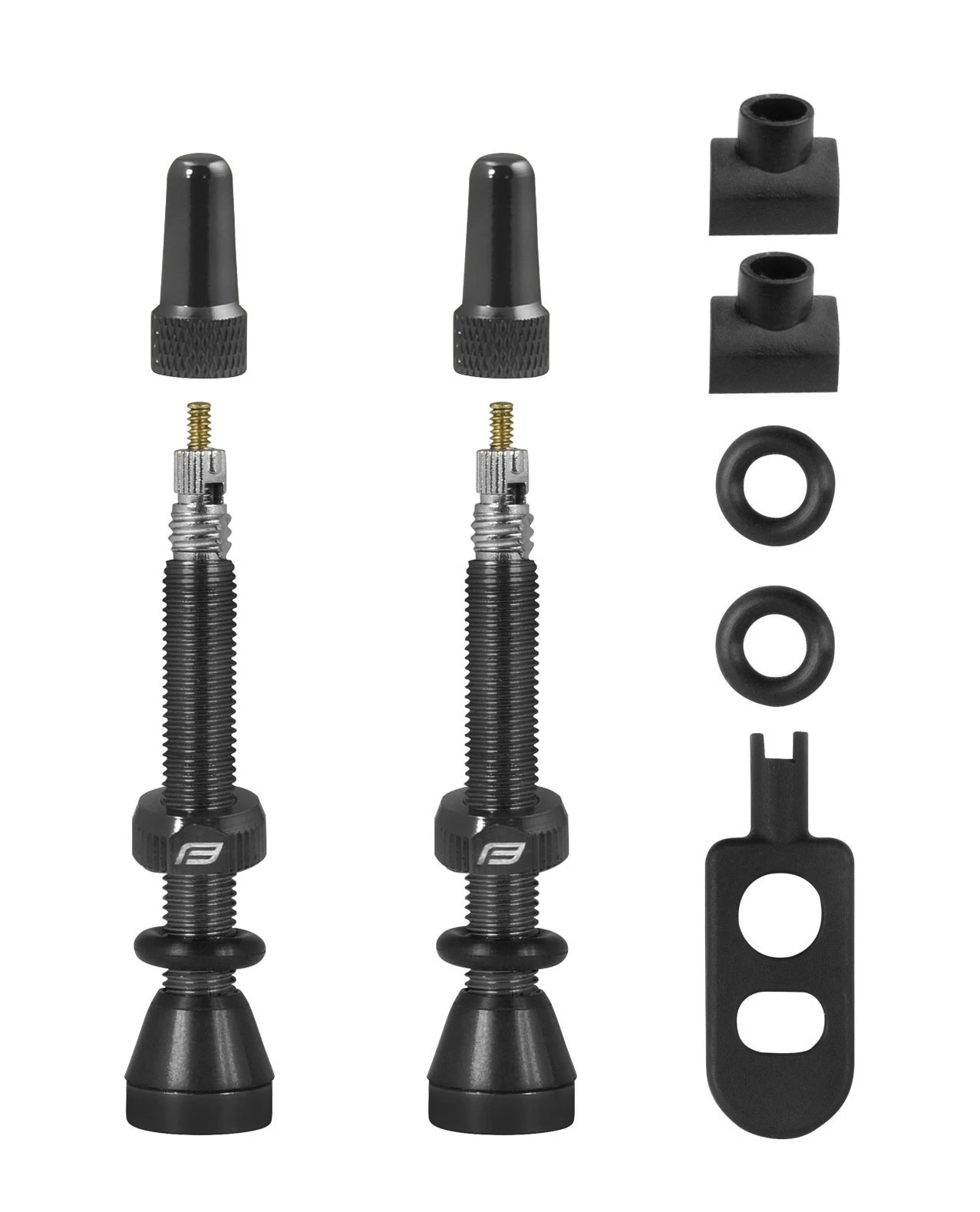 2. Set Valve Tubeless Force 2xFv 44mm Negre