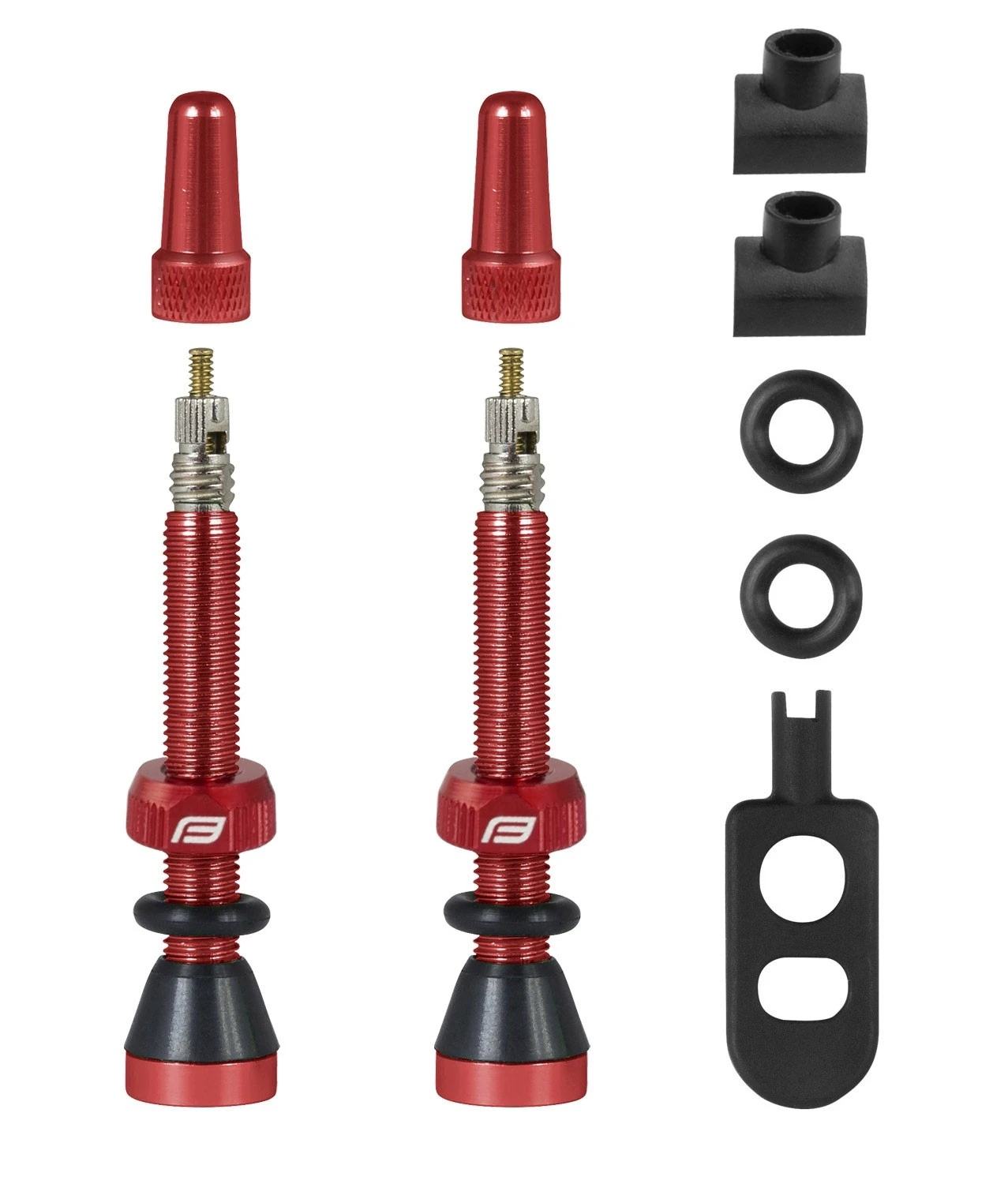 1. Set Valve Tubeless Force 2xFv 44mm Rosii