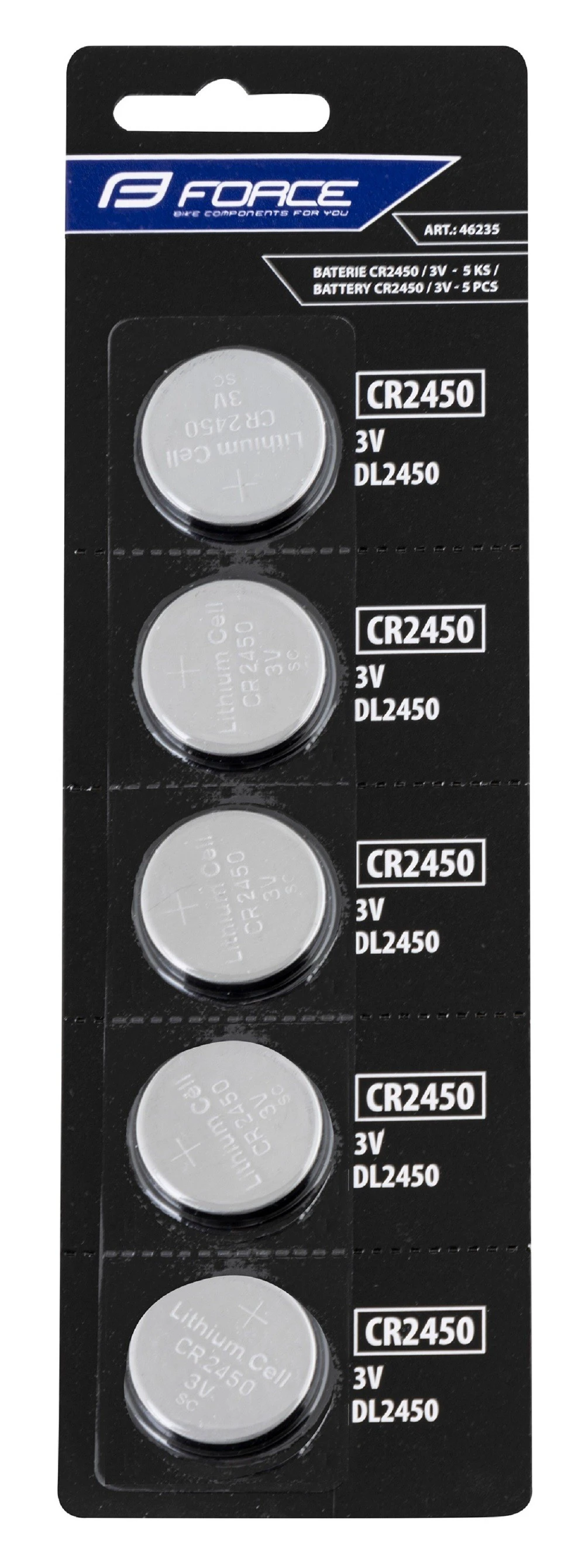 1. Baterii Force CR2450 3V 5 bucati