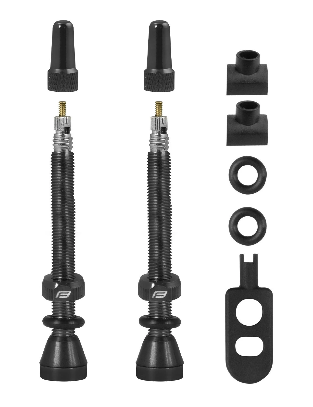 1. Set Valve Tubeless Force 2xFv 60mm Negre