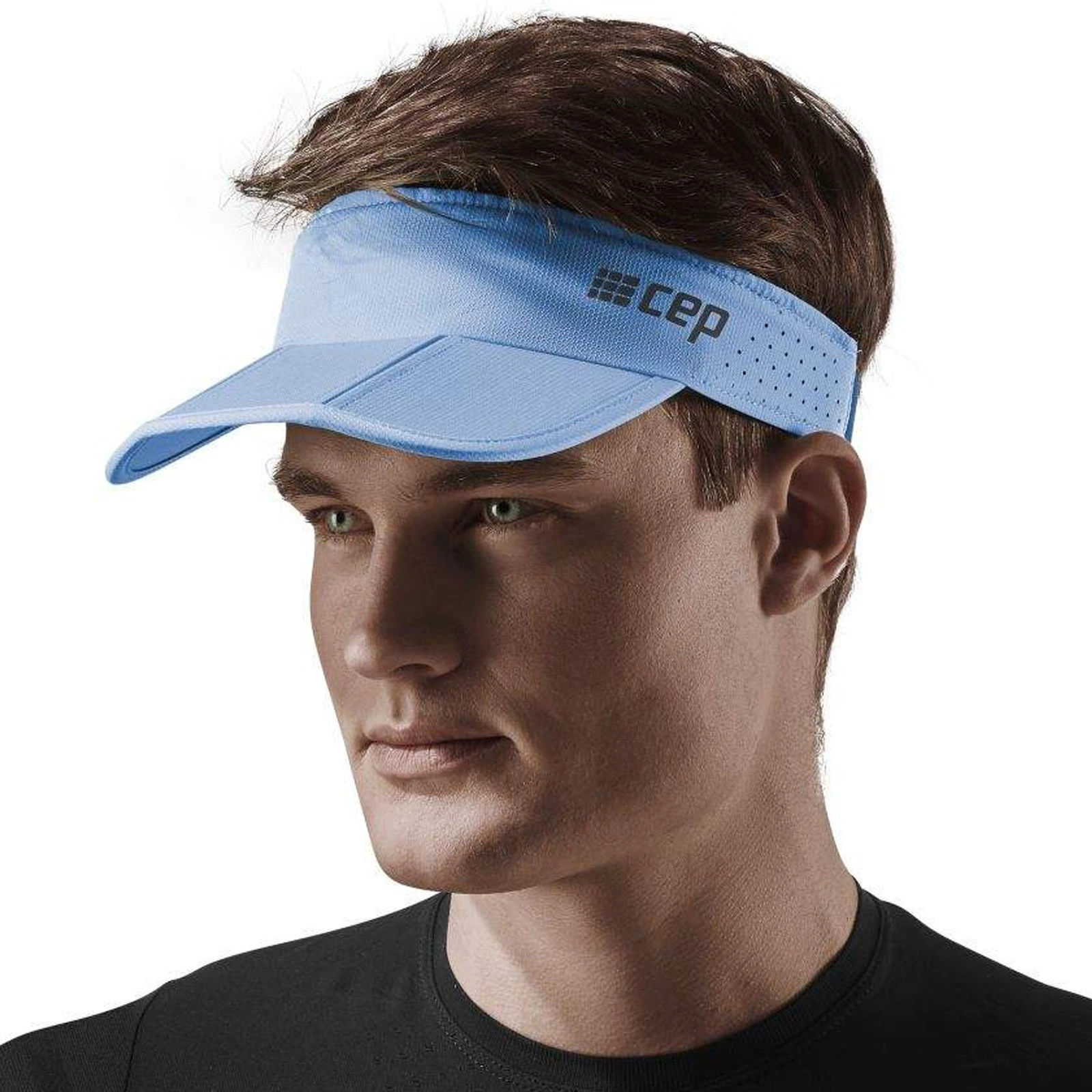 3. CEP - vizor alergare unisex Running Visor - albastru deschis sky