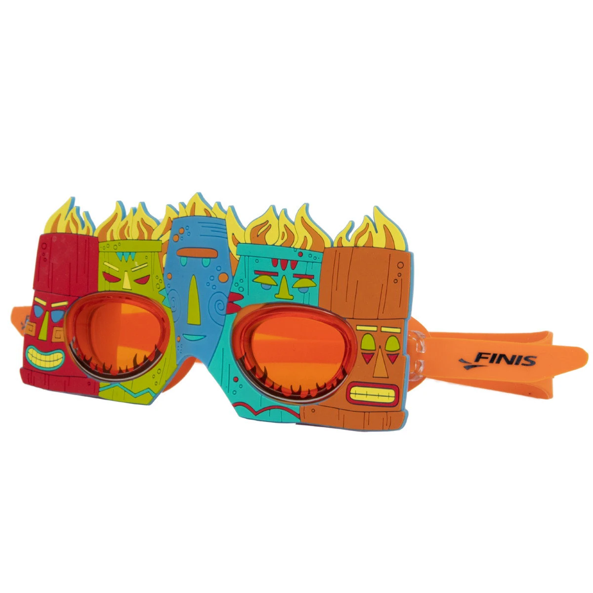1. Finis - ochelari inot copii Character swimming Goggles Kids Tiki - rosu verde albastru multicolor
