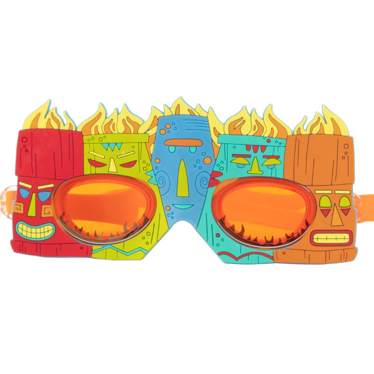 2. Finis - ochelari inot copii Character swimming Goggles Kids Tiki - rosu verde albastru multicolor