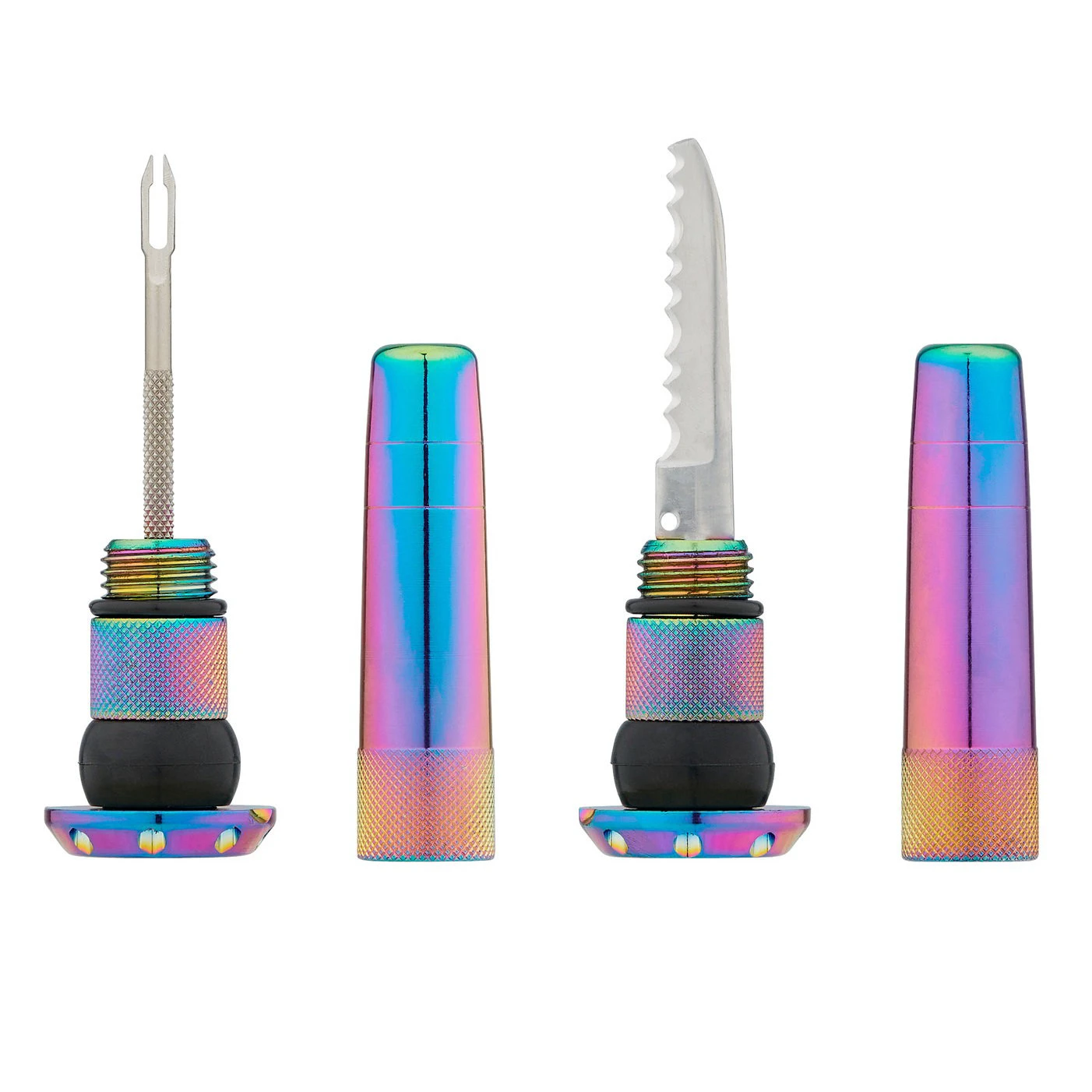 3. Muc-Off - Kit reparatie fisura anvelopa bicicleta Stealth Tubeless Puncture Plug - albastru verde irizat
