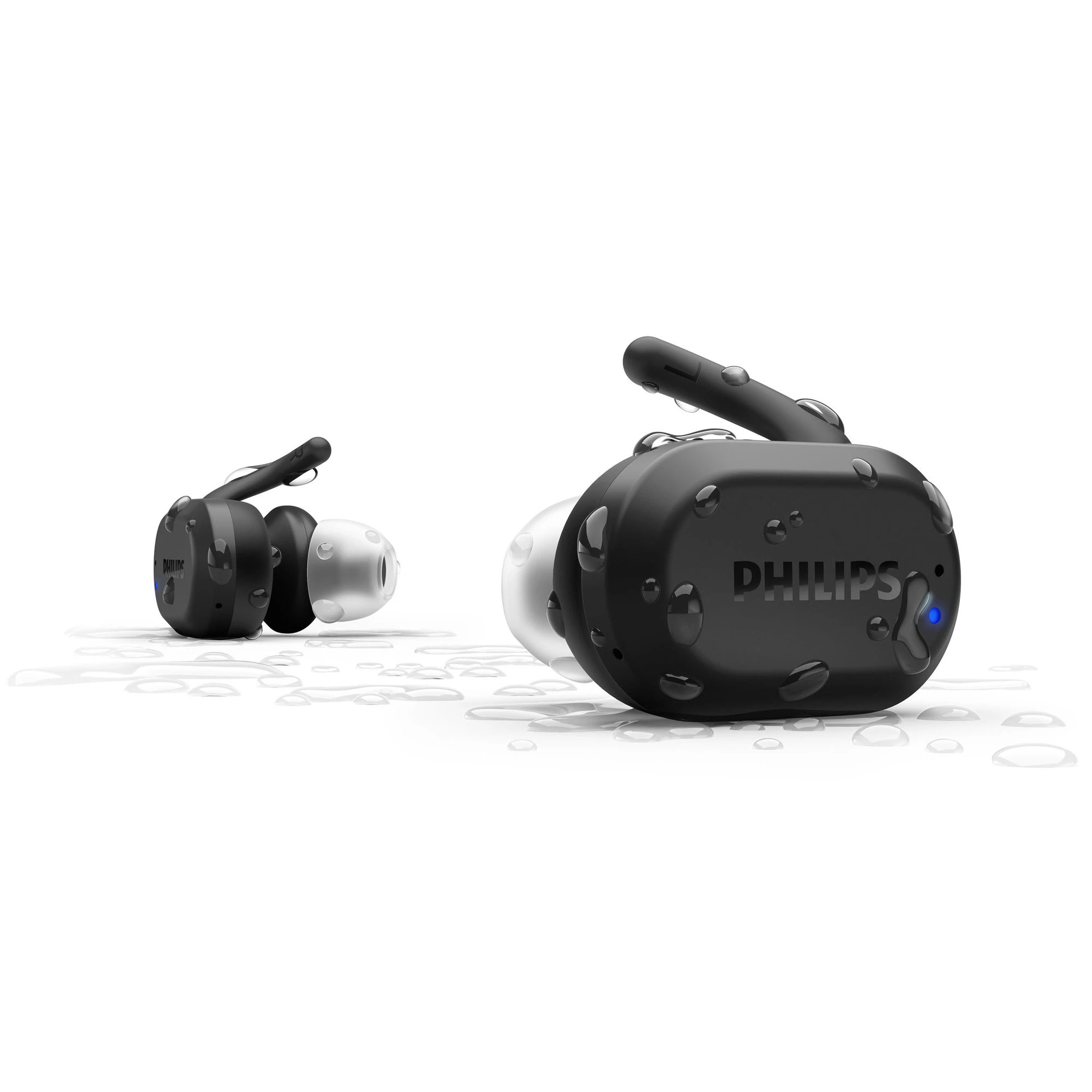 7. Philips Casti audio Sport seria 7000 in-aer TAA7306BK/00 Bluetooth cu senzor puls, curatare UV, protectie IP57 apa si praf autonomie 24 ore