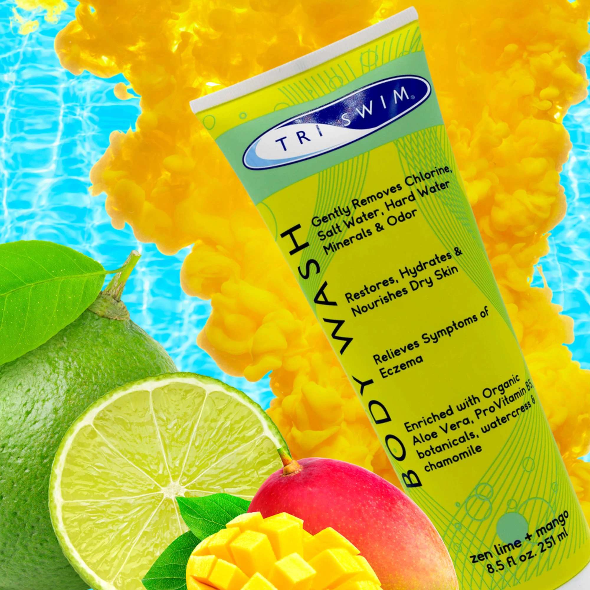 8. Triswim Gel de dus lime si mango 251 ml