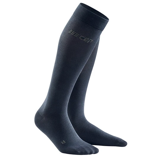 1. CEP - Sosete lungi compresie pentru femei Business Commuter Tall Compression women Socks - negru albastru
