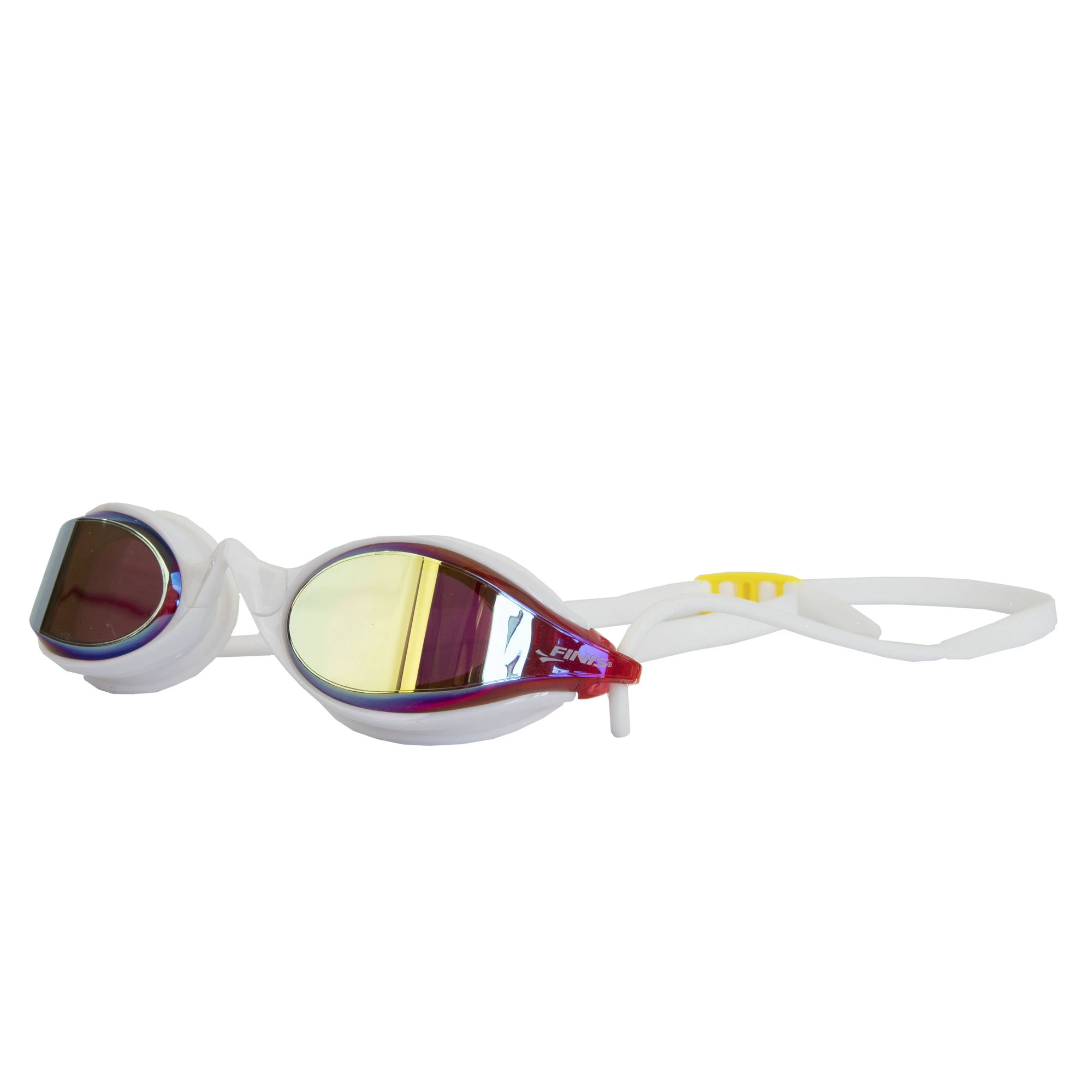 1. Finis - ochelari inot adulti Circuit 2 Goggles - alb cu lentila rosie oglinda
