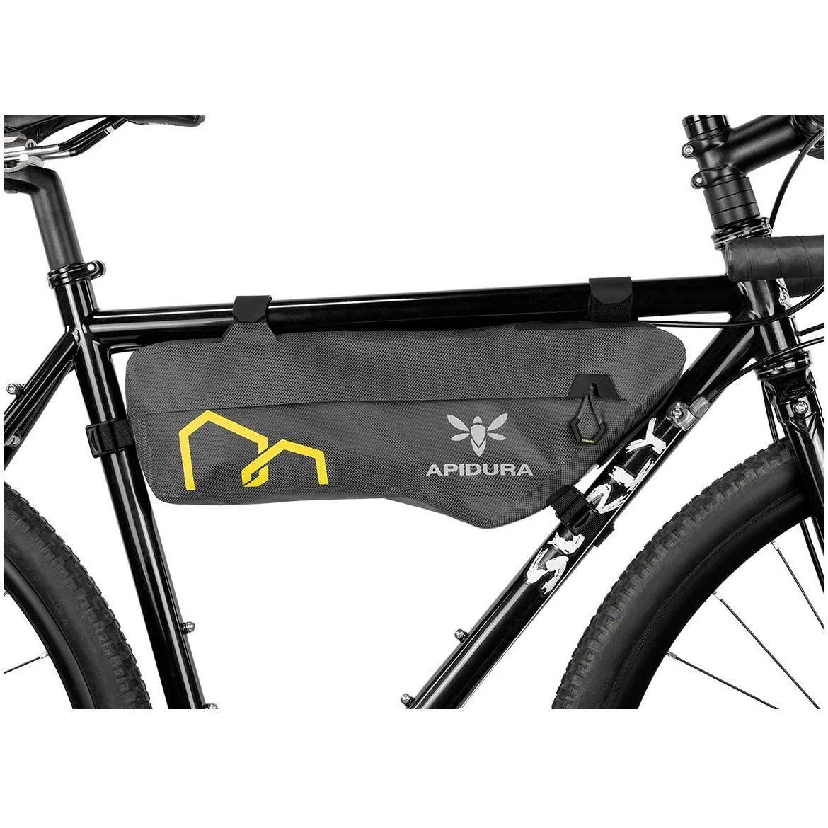 1. Apidura - geanta cadru bicicleta Expedition Frame Pack 3 litri (pentru cadru compact) - gri negru