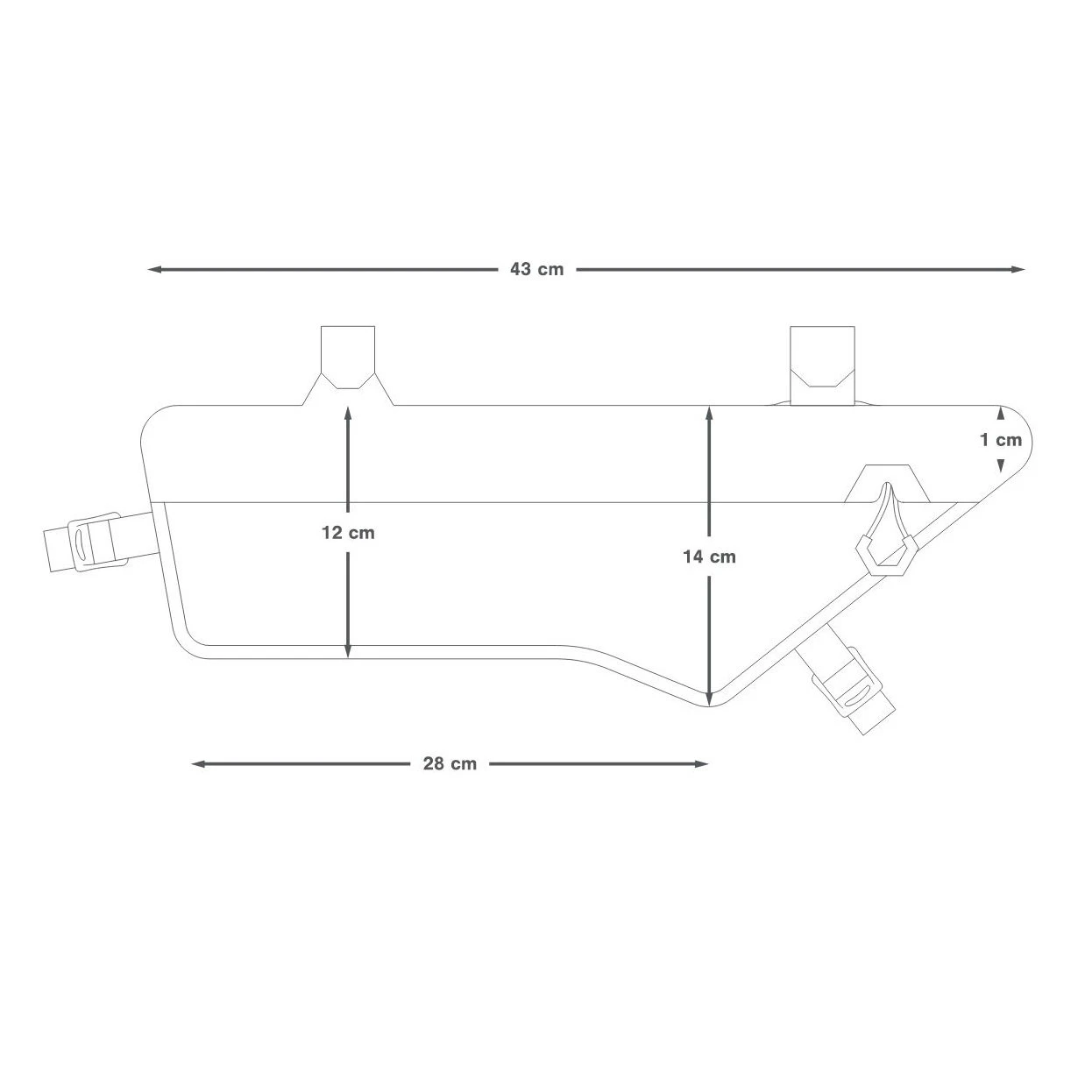 5. Apidura - geanta cadru bicicleta Expedition Frame Pack 3 litri (pentru cadru compact) - gri negru