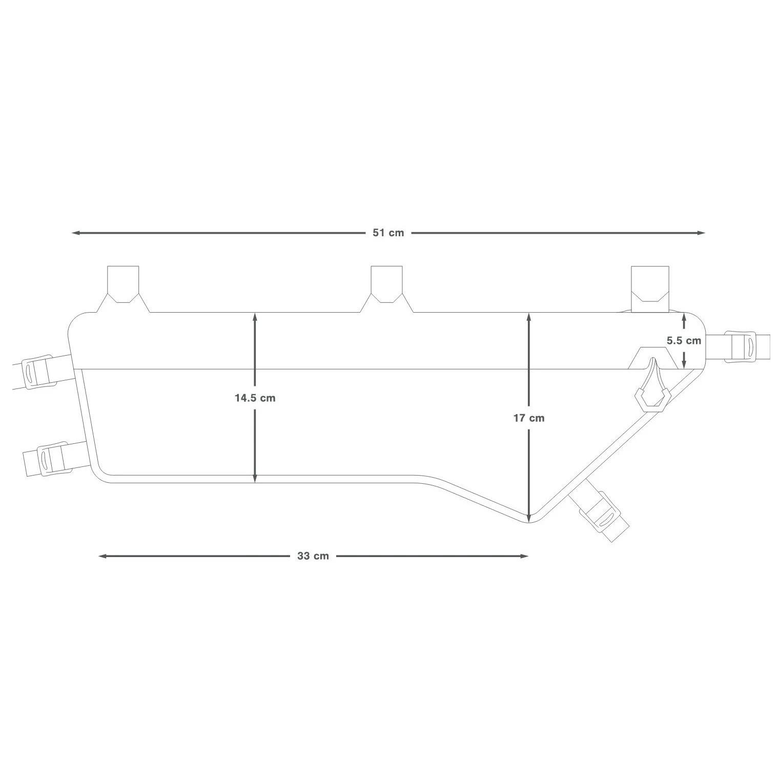 6. Apidura - geanta cadru bicicleta Expedition Frame Pack 5.3 litri (pentru cadru compact) - gri negru