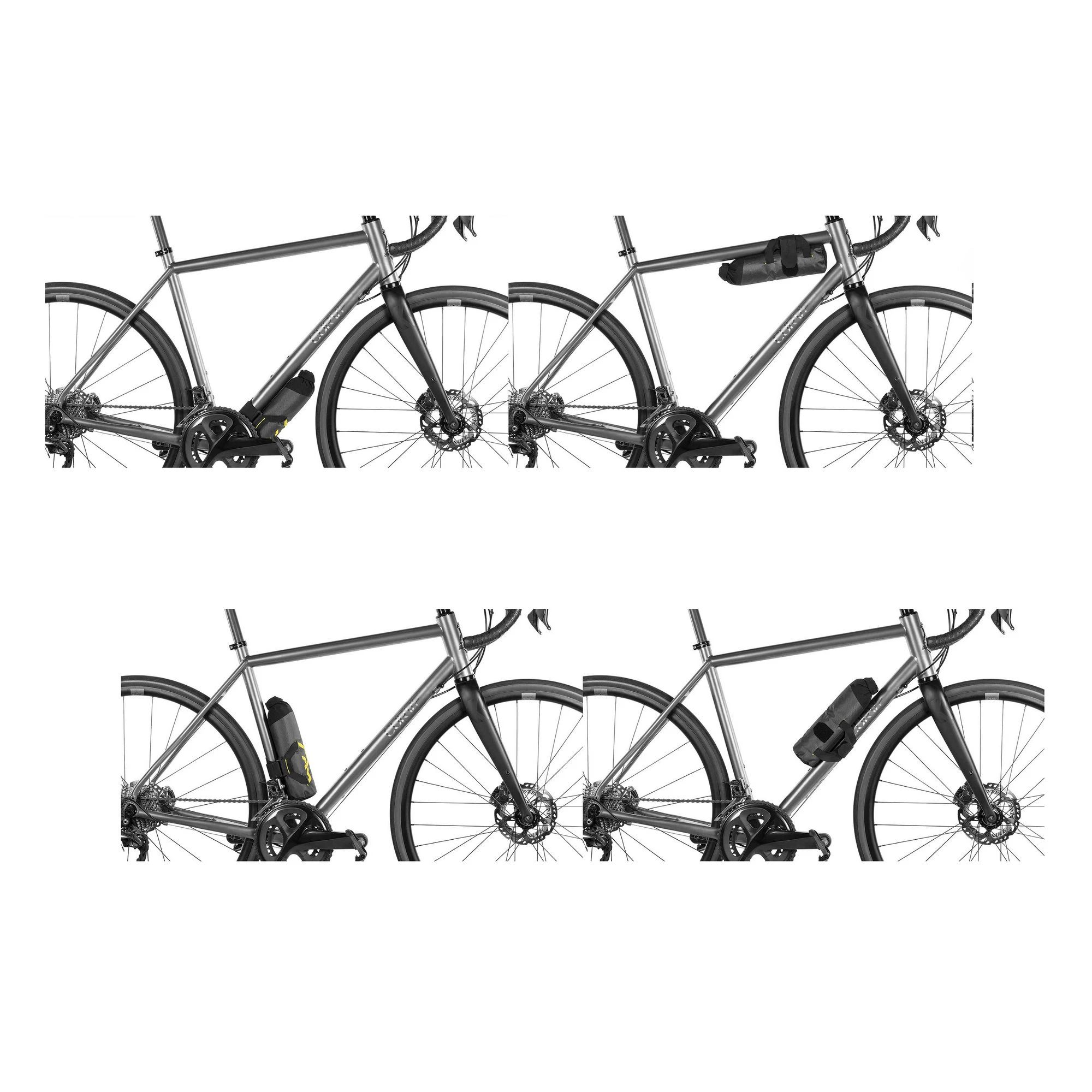 7. Apidura - geanta cadru bicicleta cu prindere in zona pedale Backcountry 2.0 Downtube Pack 1.8 litri - negru gri