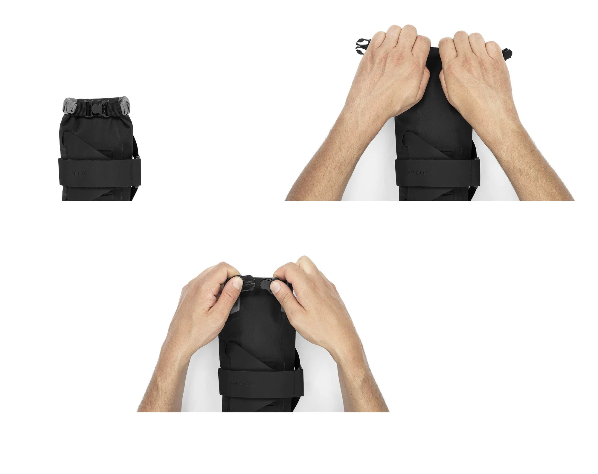 6. Apidura - geanta cadru bicicleta cu prindere in zona pedale Backcountry 2.0 Downtube Pack 1.8 litri - negru gri