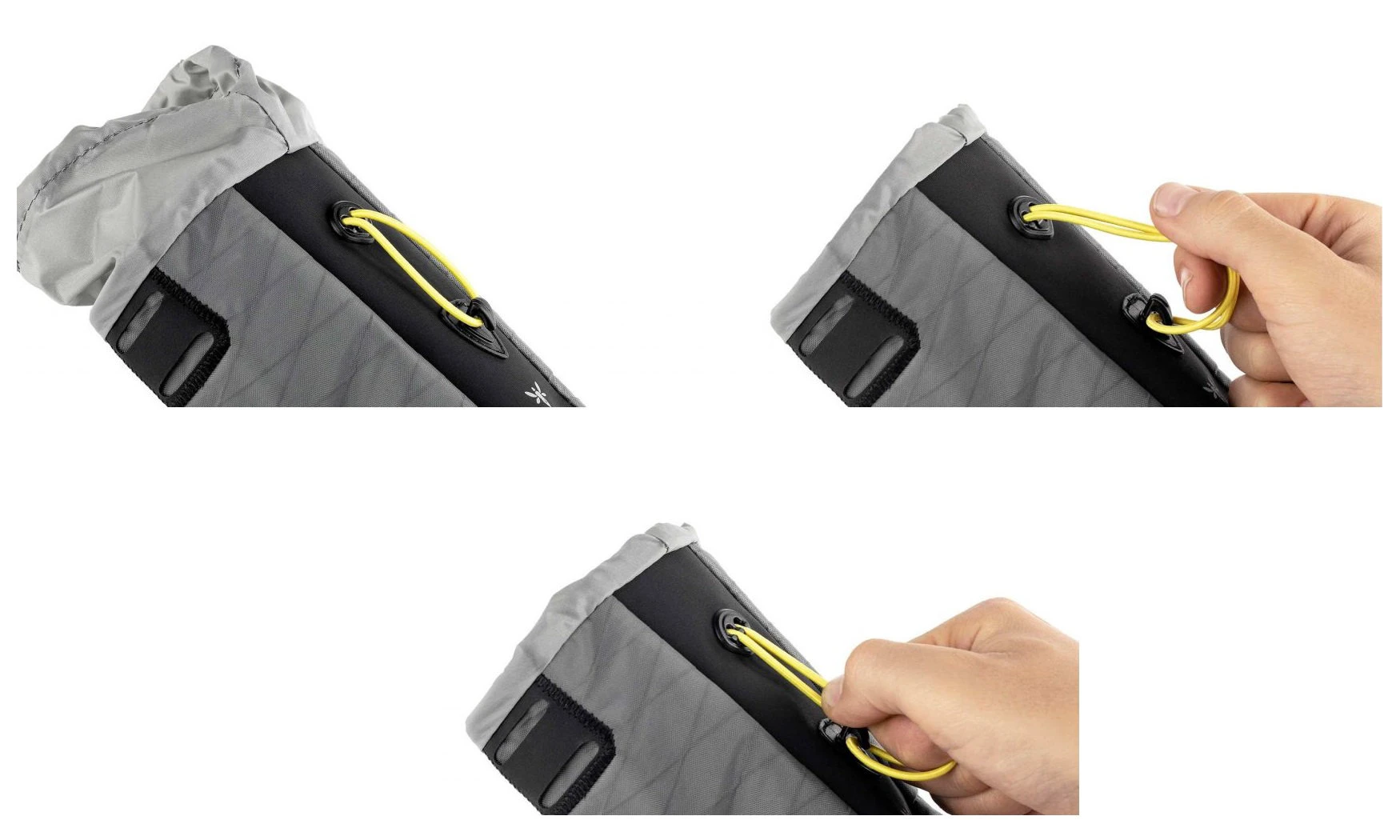 9. Apidura - geanta ghidon bicicleta Backcountry 2.0 Food Pouch 1.2 litri (varianta Plus) - gri negru