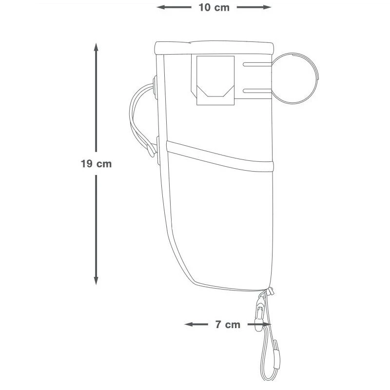 11. Apidura - geanta ghidon bicicleta Backcountry 2.0 Food Pouch 1.2 litri (varianta Plus) - gri negru