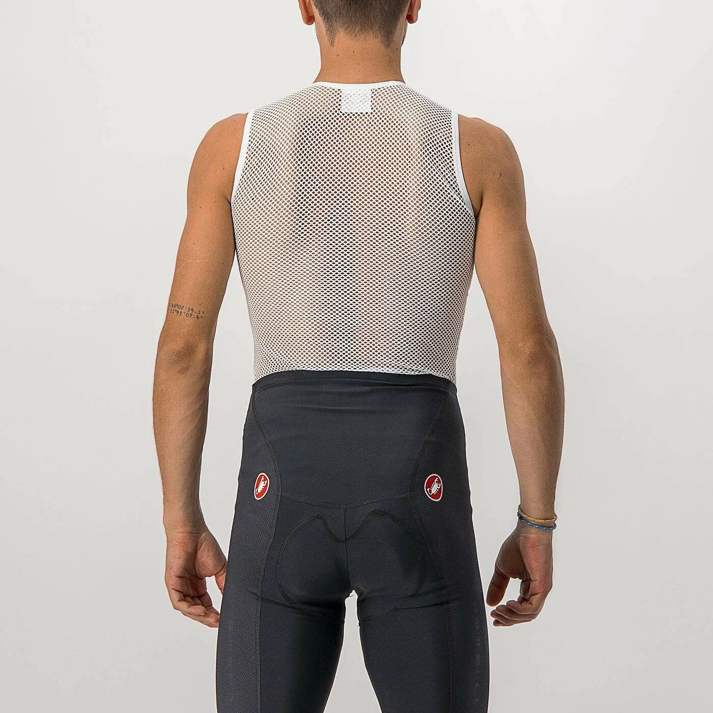 3. Castelli - maiou pentru ciclism cu perforatii pentru barbati Core Mesh Sleeeveless - alb