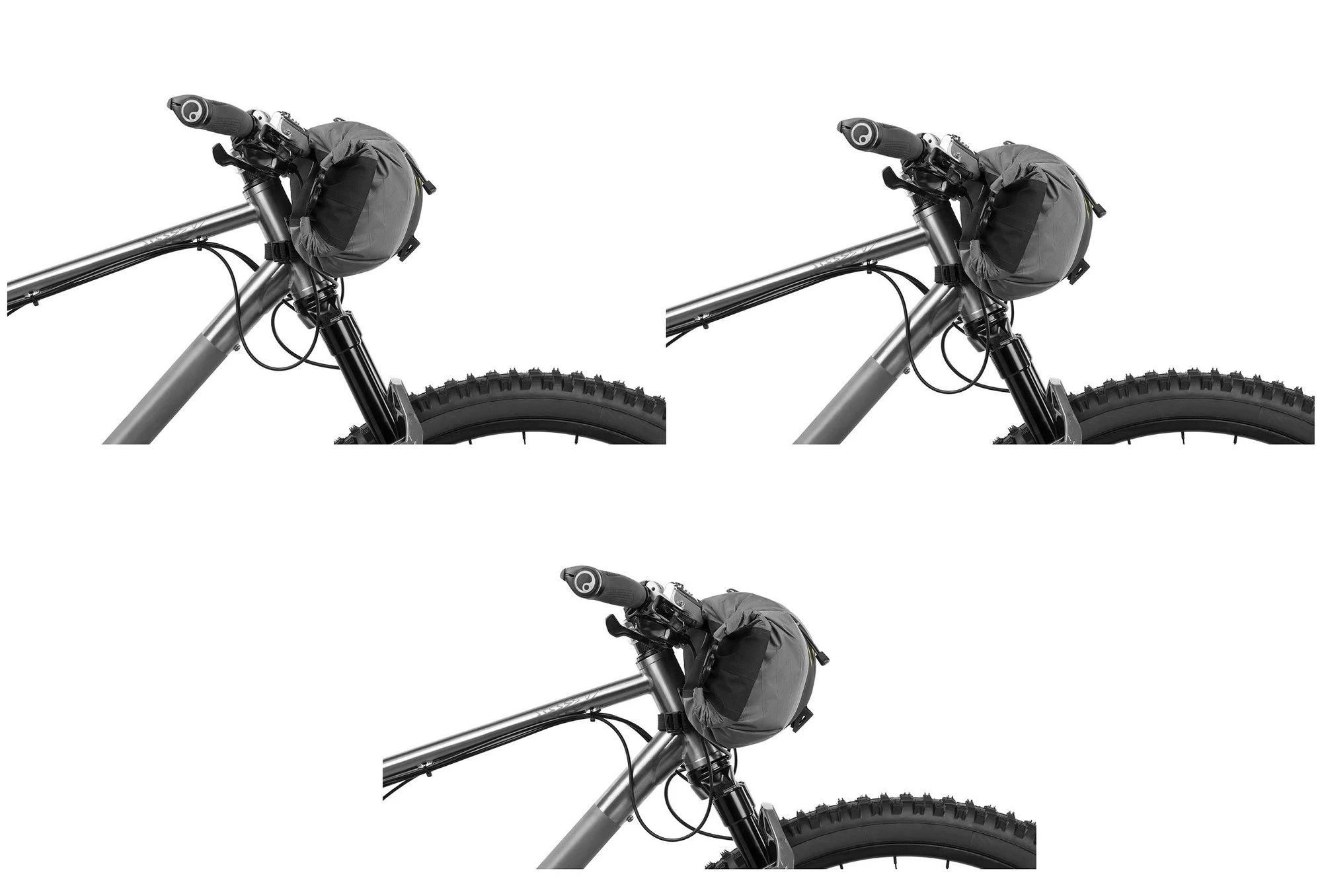9. Apidura - geanta bicicleta cu prindere pe ghidon, Backcountry 2.0 Handlebar Pack 11 litri - gri negru galben