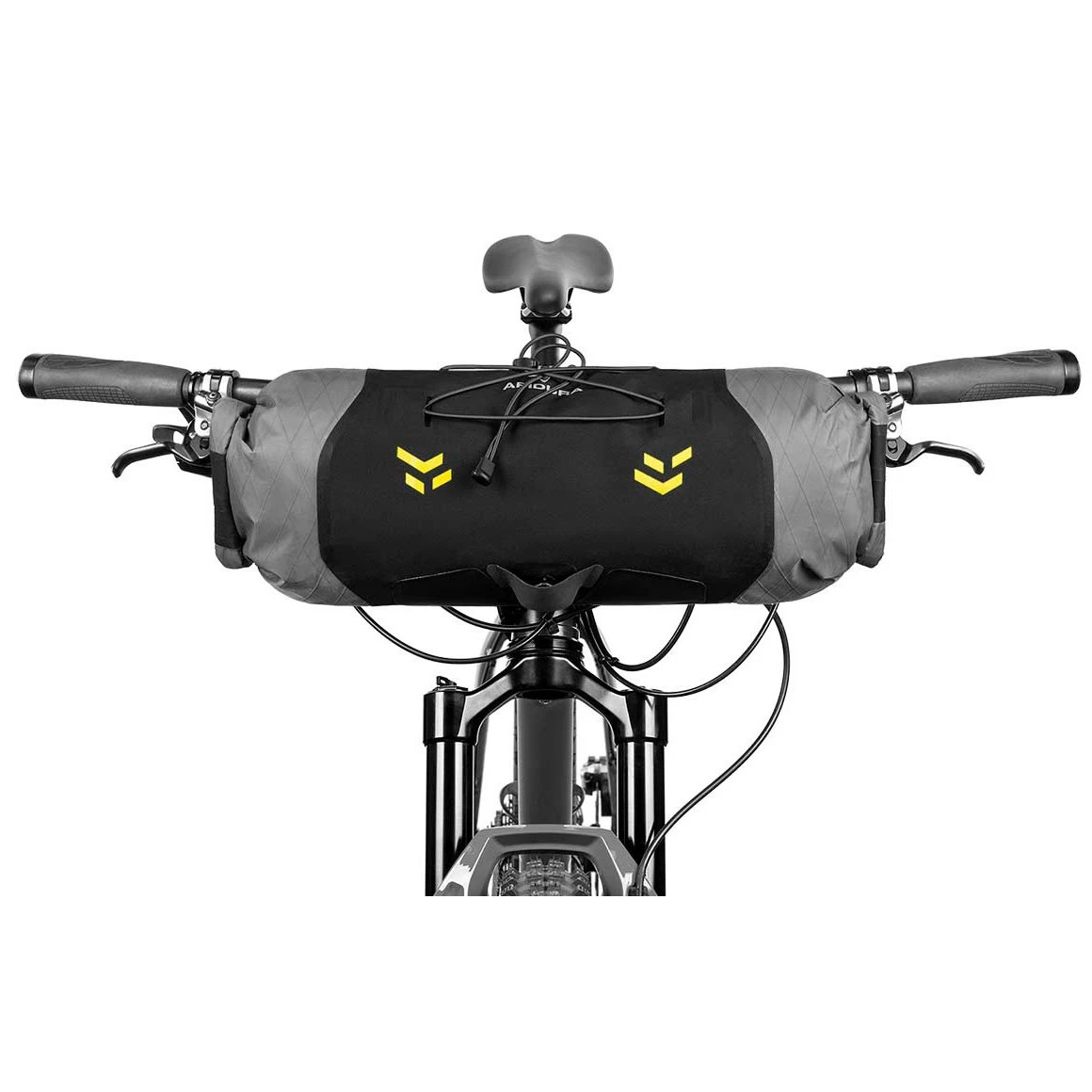 1. Apidura - geanta bicicleta cu prindere pe ghidon, Backcountry 2.0 Handlebar Pack 7 litri - gri negru galben