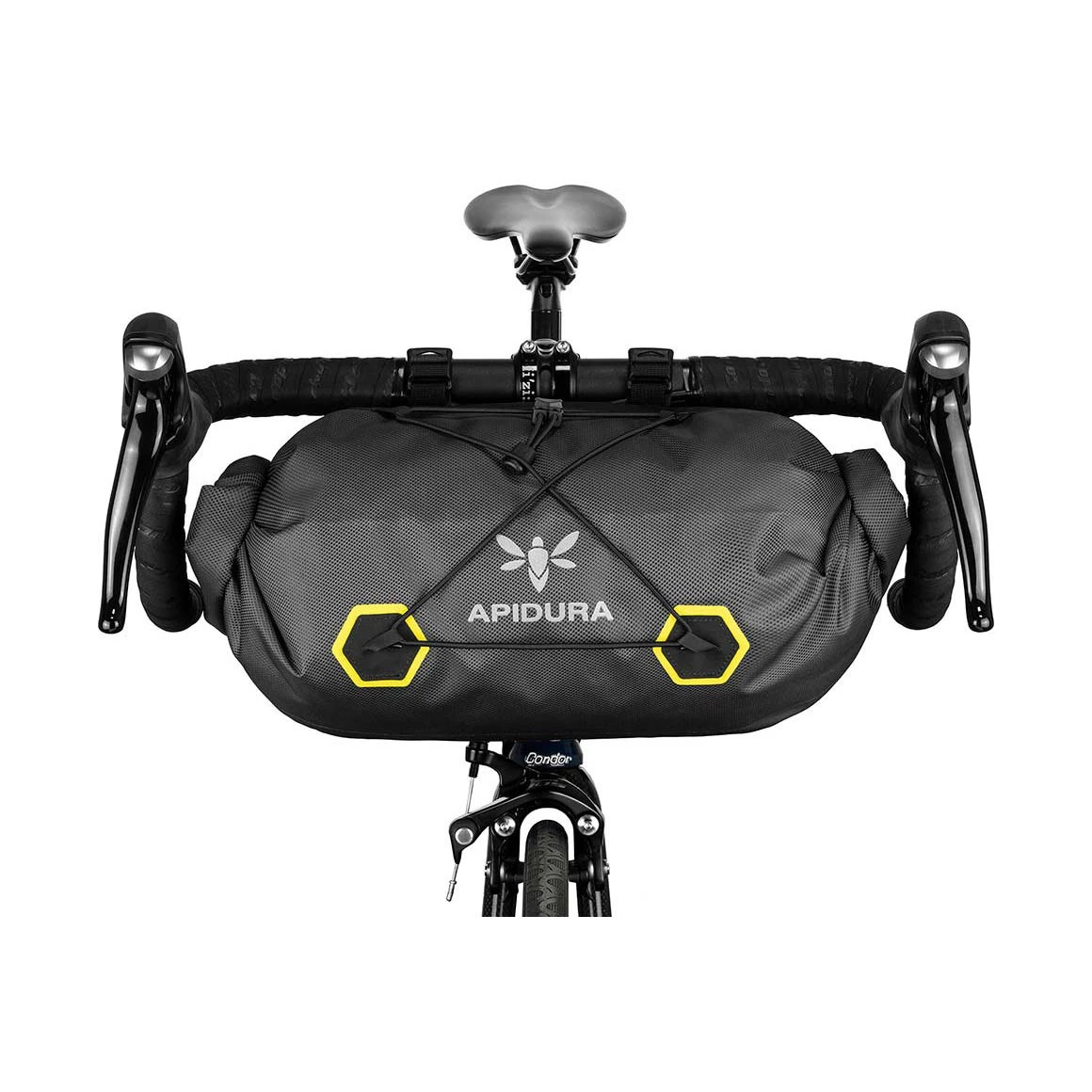 1. Apidura - geanta bicicleta cu prindere pe ghidon, Expedition Handlebar Pack 14 litri - gri negru