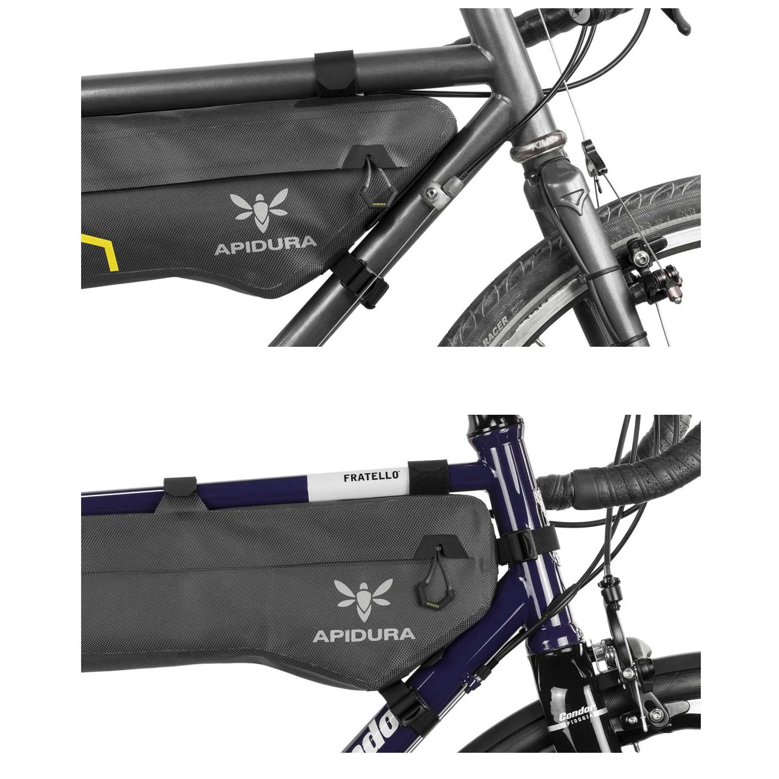 8. Apidura - geanta cadru bicicleta Expedition Frame Pack 6.5 litri (pentru cadru inalt) - gri negru
