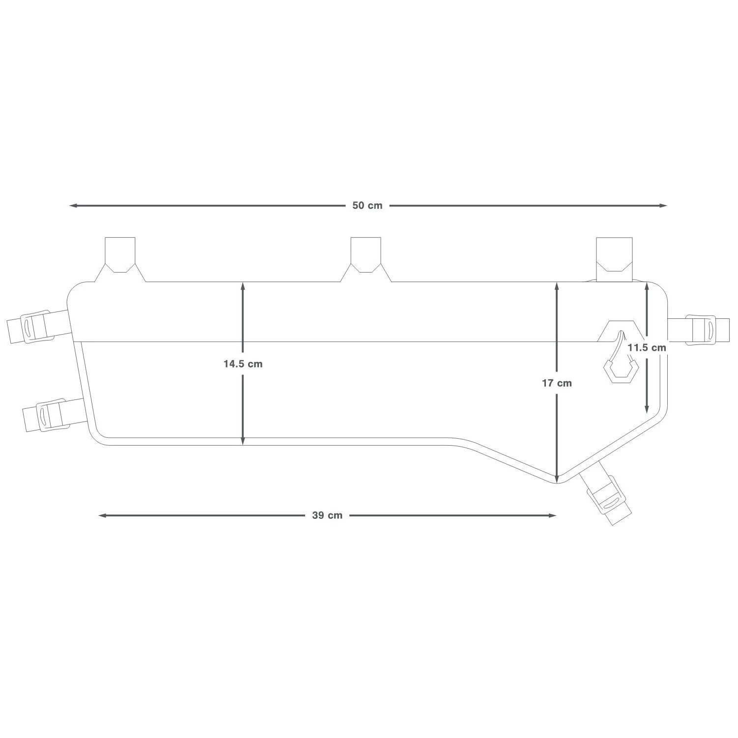 11. Apidura - geanta cadru bicicleta Expedition Frame Pack 6.5 litri (pentru cadru inalt) - gri negru
