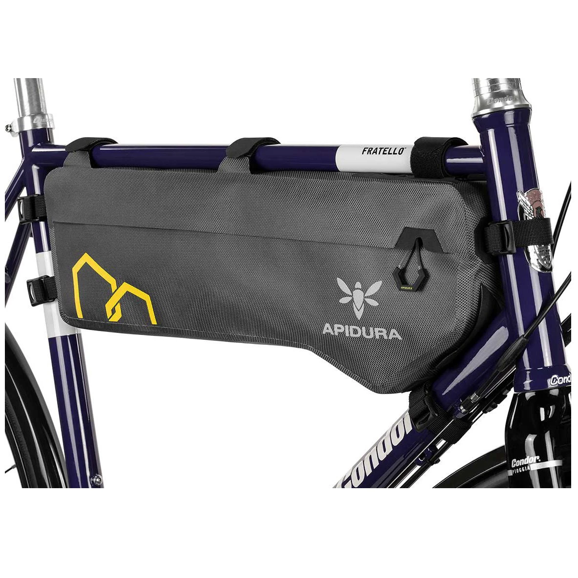 3. Apidura - geanta cadru bicicleta Expedition Frame Pack 6.5 litri (pentru cadru inalt) - gri negru