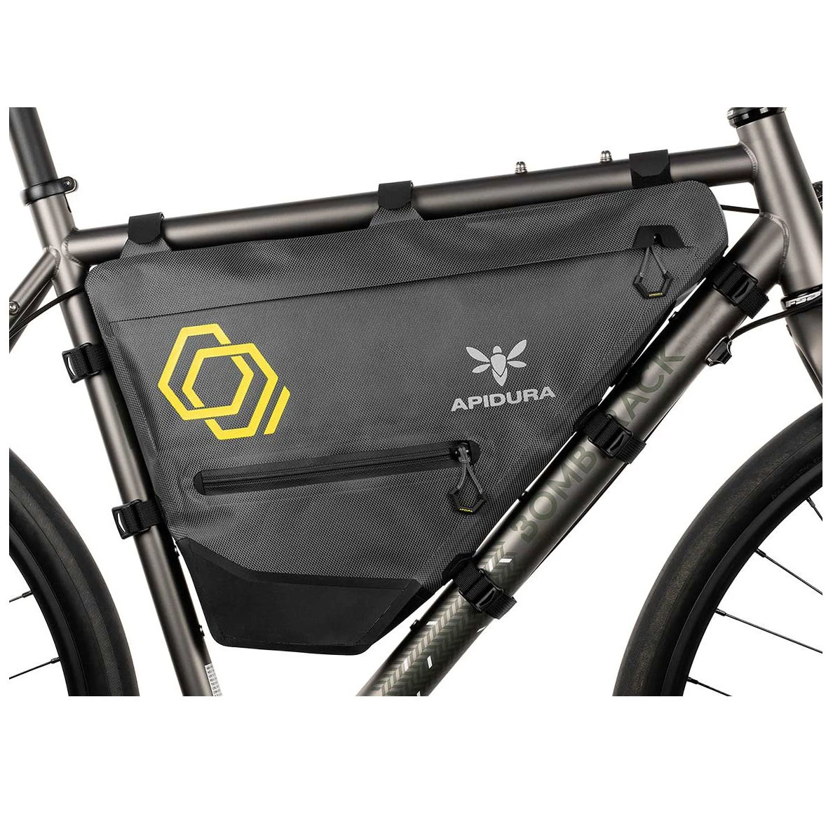 1. Apidura - geanta cadru bicicleta Expedition Full Frame Pack 7.5 litri - gri negru galben
