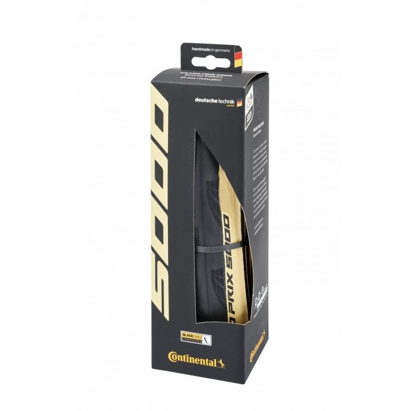 4. Continental - anvelopa bicicleta sosea Grand Prix 5000, pliabila, 700x28C - 28-622 - negru crem