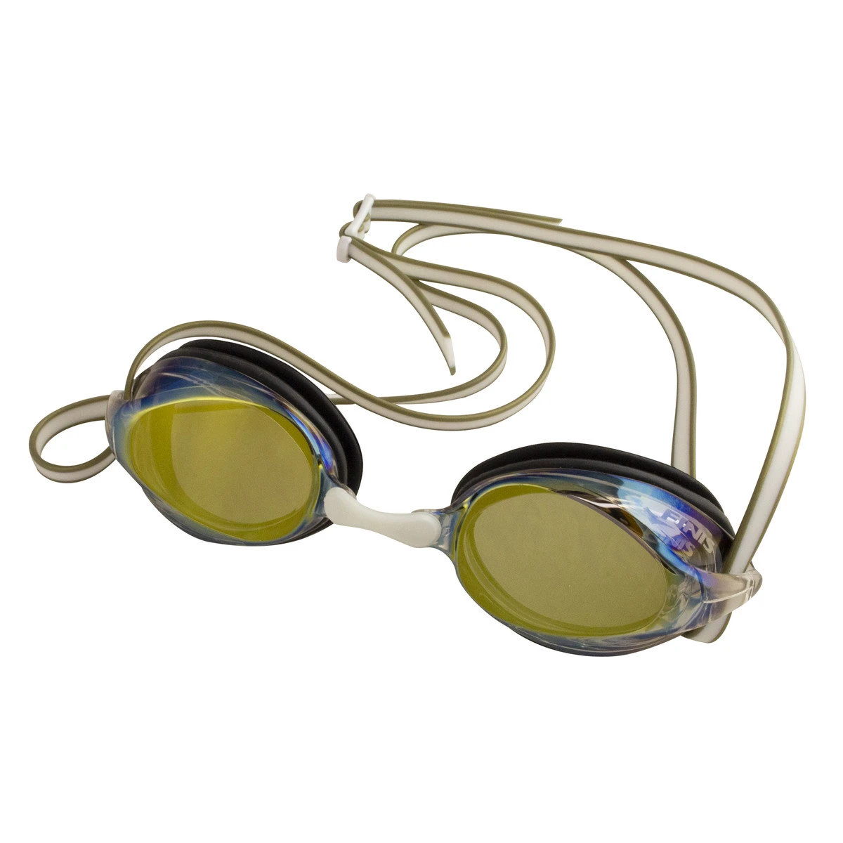1. Finis - ochelari inot adulti Tide Goggles - auriu oglinda alb