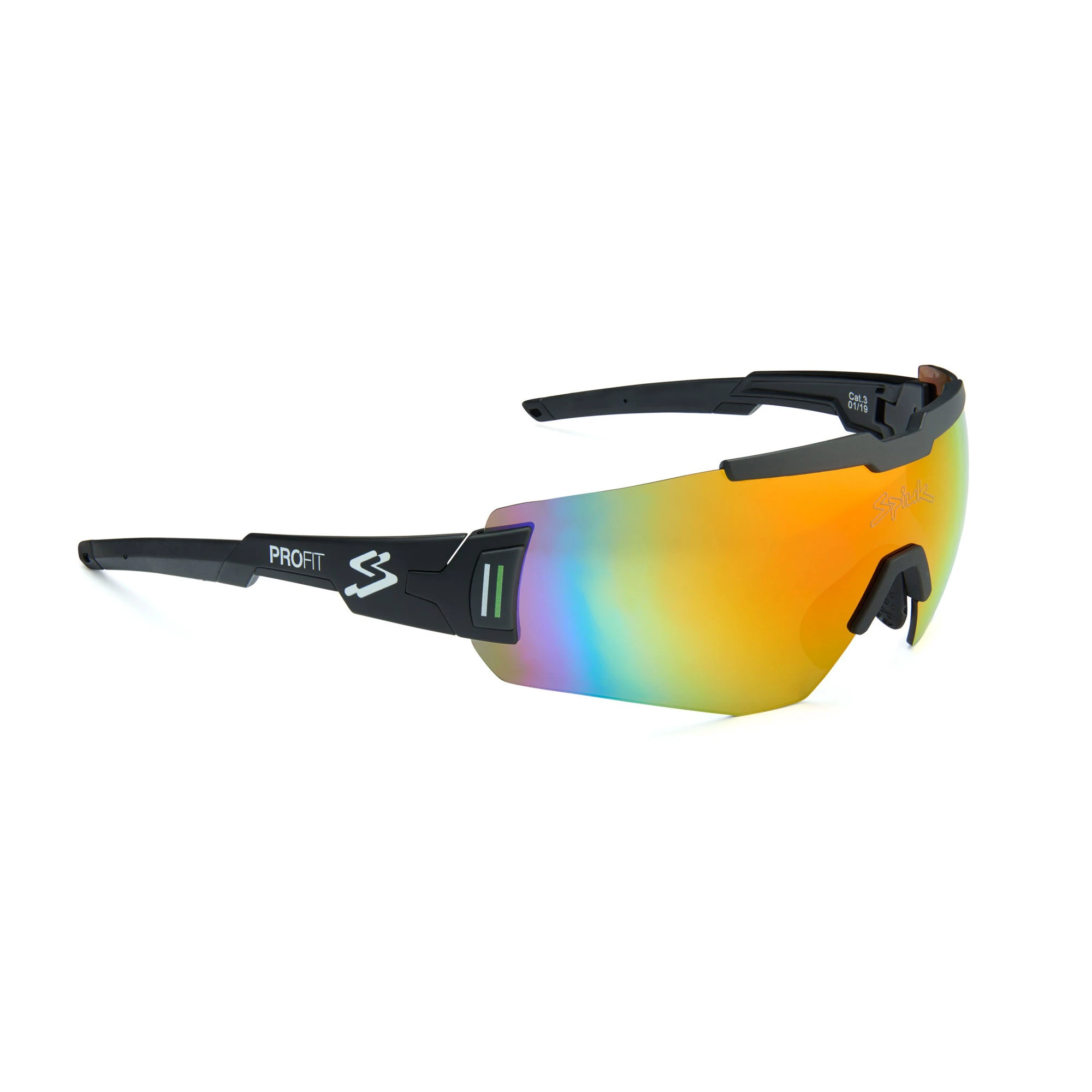 Spiuk - ochelari soare sport Profit, 2 lentile de schimb transparent si rosu oglinda - rama rosie - 57579