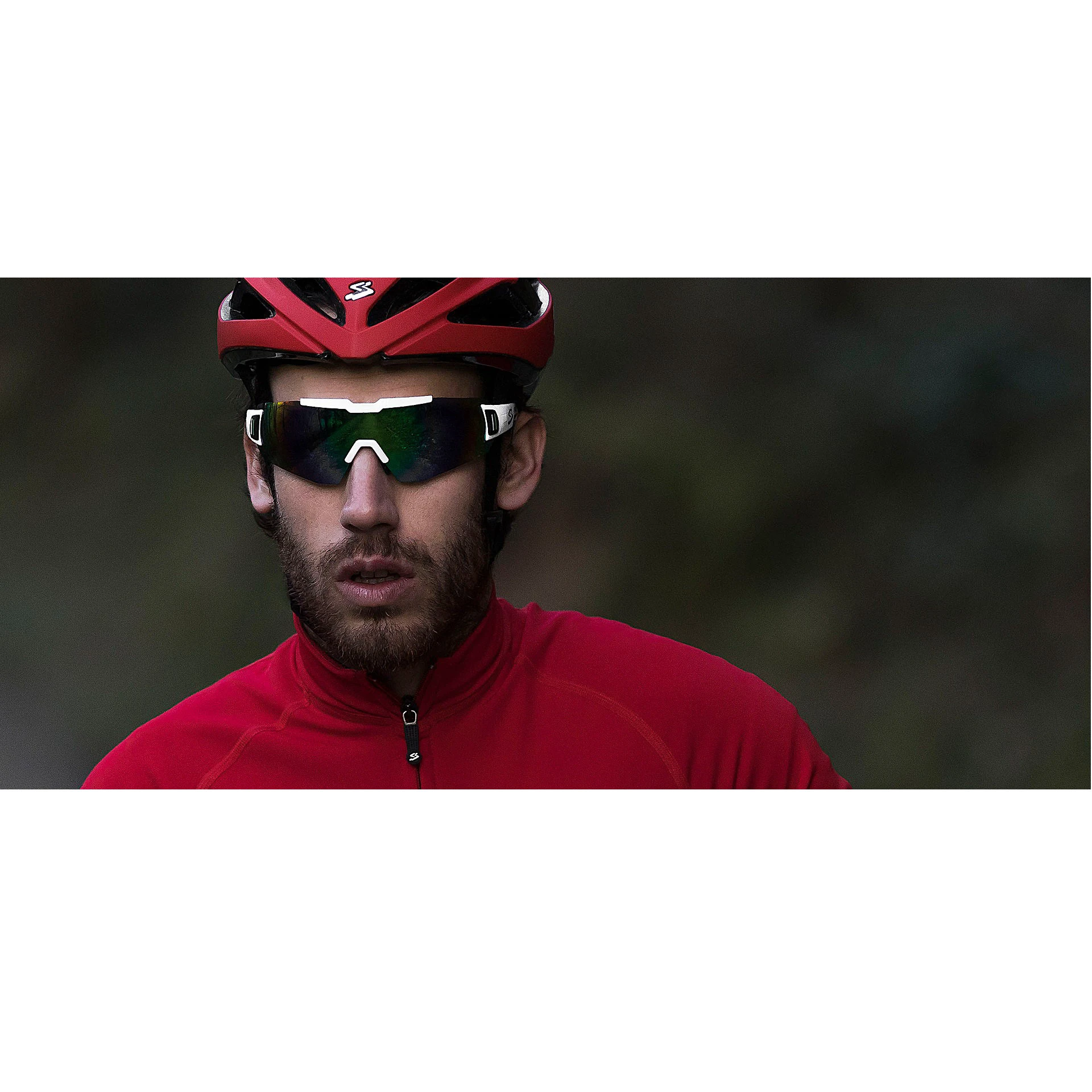 6. Spiuk - ochelari soare sport Profit, 2 lentile de schimb transparent si verde oglinda - rama multicolora (irizata)