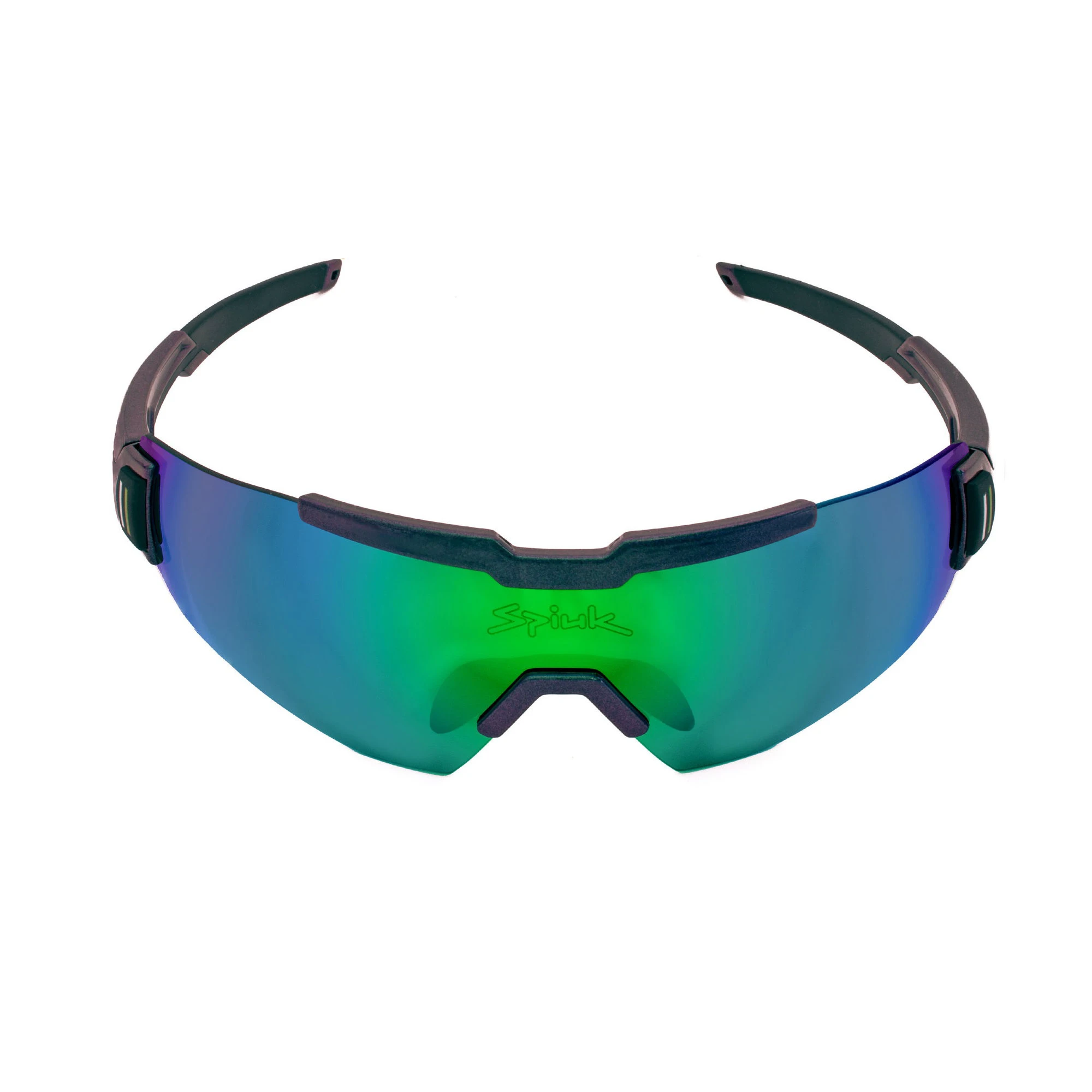 2. Spiuk - ochelari soare sport Profit, 2 lentile de schimb transparent si verde oglinda - rama multicolora (irizata)