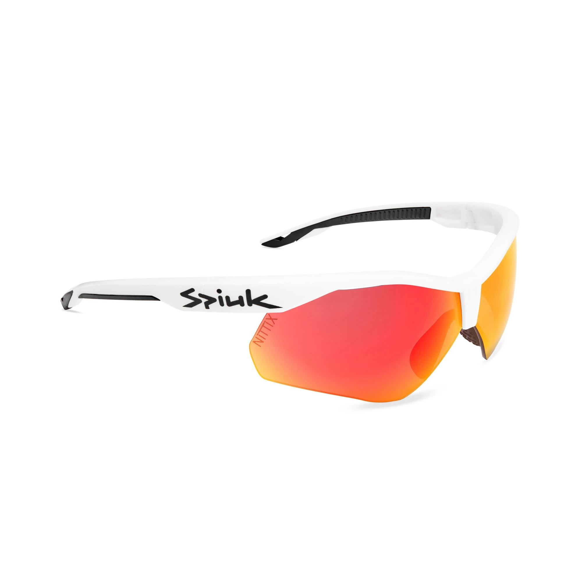 1. Spiuk - ochelari soare sport Ventix K, 2 lentile de schimb Nittix transparent si rosu oglinda - rama alba neagra