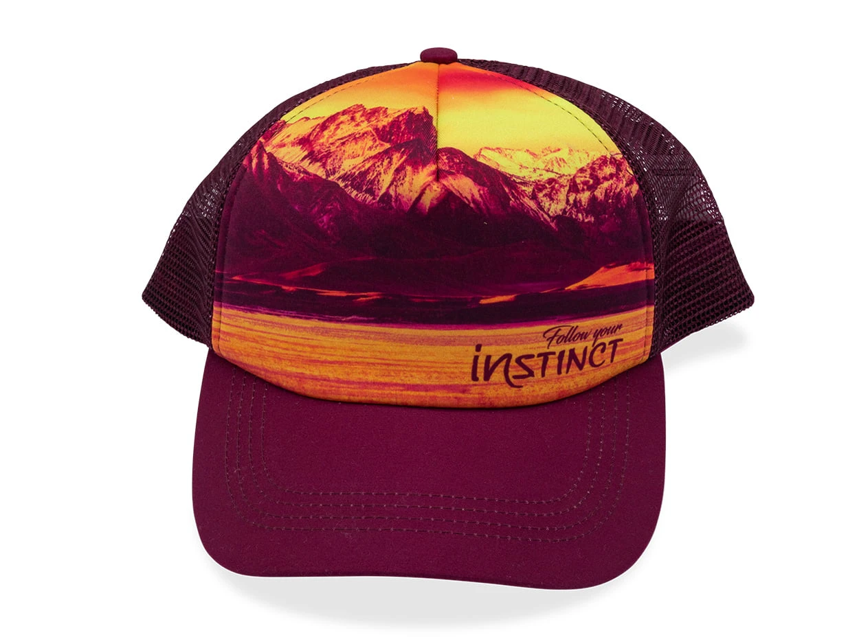1. Instinct - Sapca Trucker Horizon - visiniu portocaliu