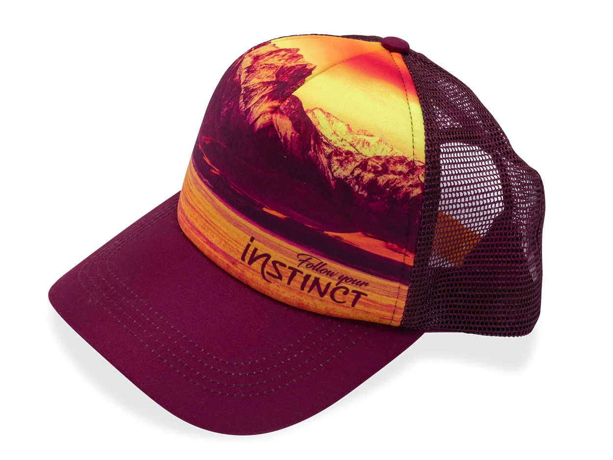 3. Instinct - Sapca Trucker Horizon - visiniu portocaliu