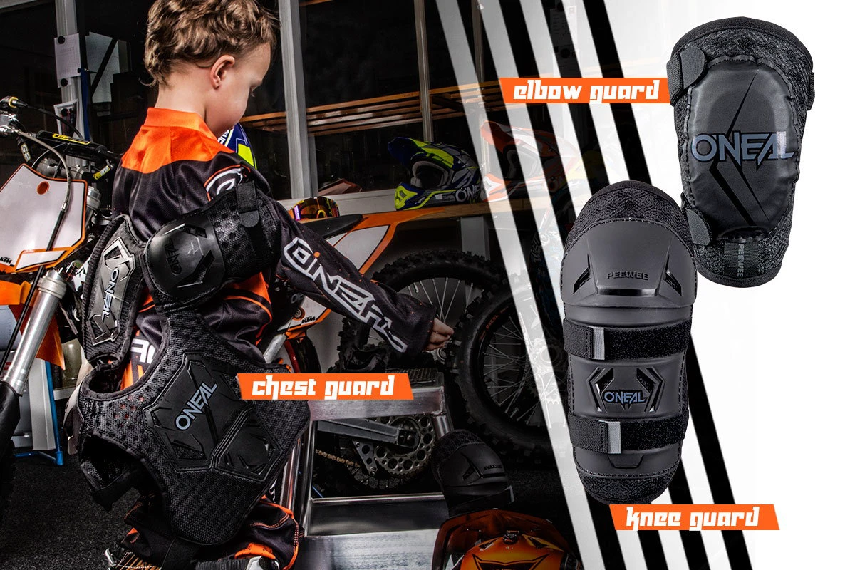 4. O-Neal - protectie cot ciclism (cotiere) pentru copii Peewee Elbow Guard - negru