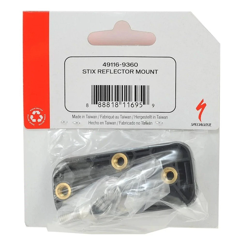 1. Specialized - accesoriu (suport) prindere lumina bicicleta pentru portbagaj, Stix Reflector Mount - negru