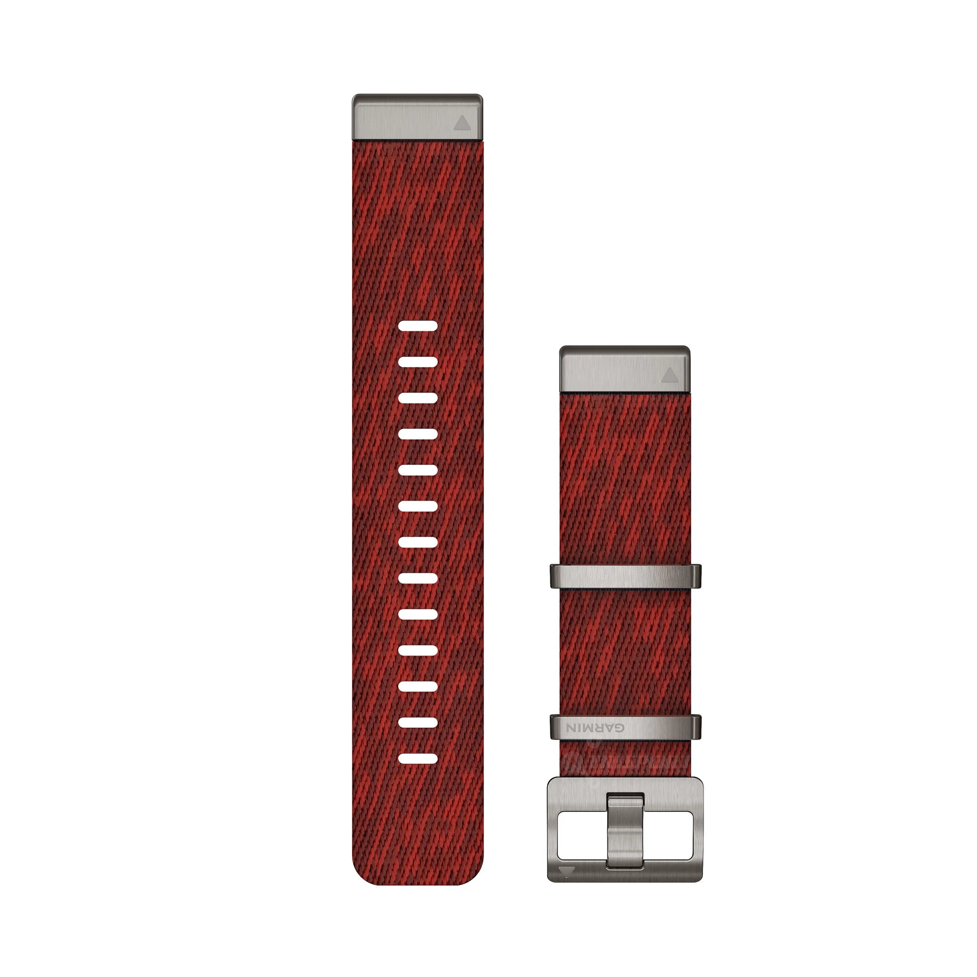 1. Garmin curea nailon QuickFit 22 cu model jacquard - rosu