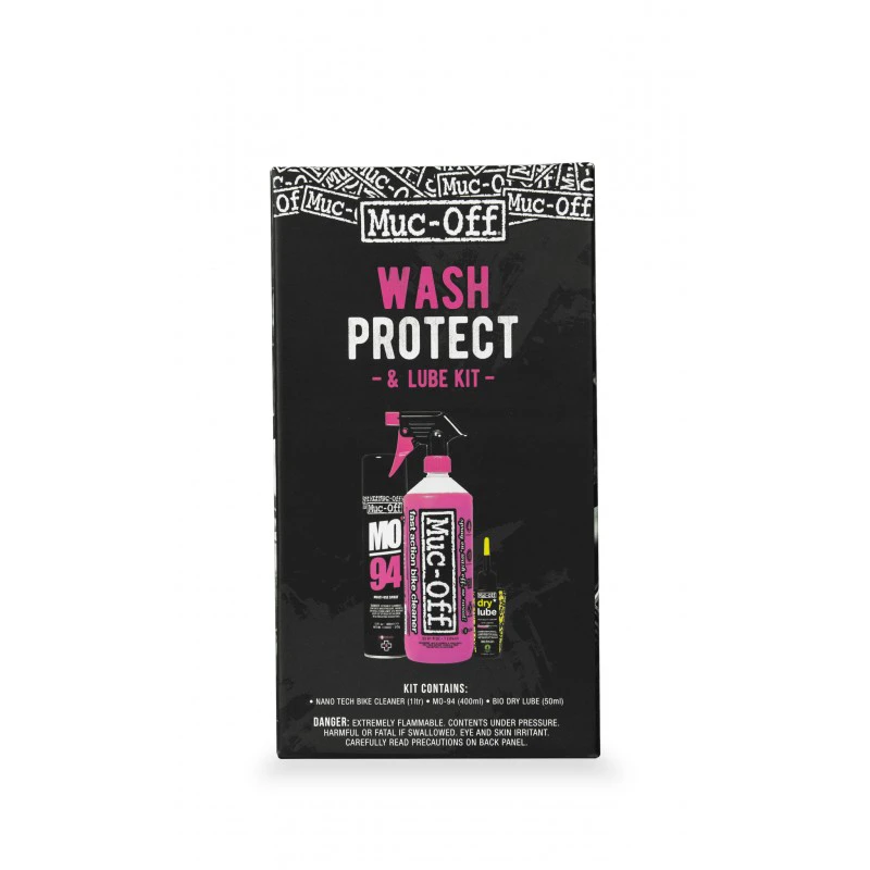 1. Muc-Off - Pachet curatare si protectie Wash Protect and Lube Kit (Dry Lube Version)
